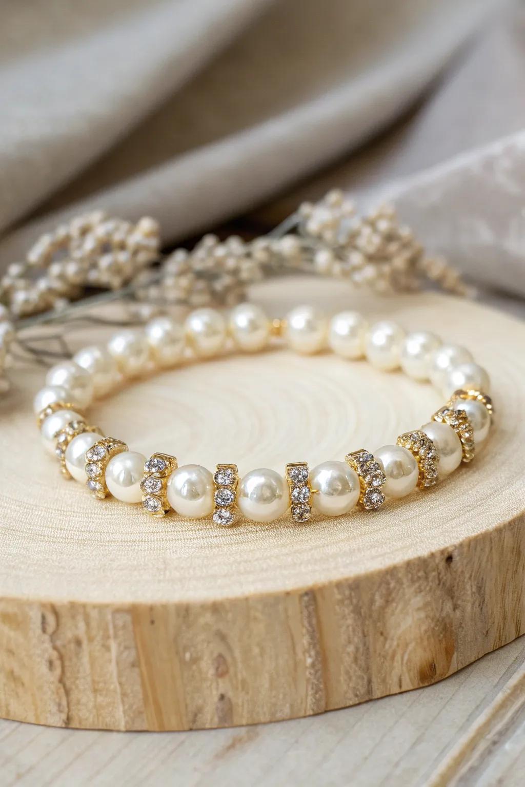 Embrace the elegance of pearls and crystals for a sophisticated holiday touch.
