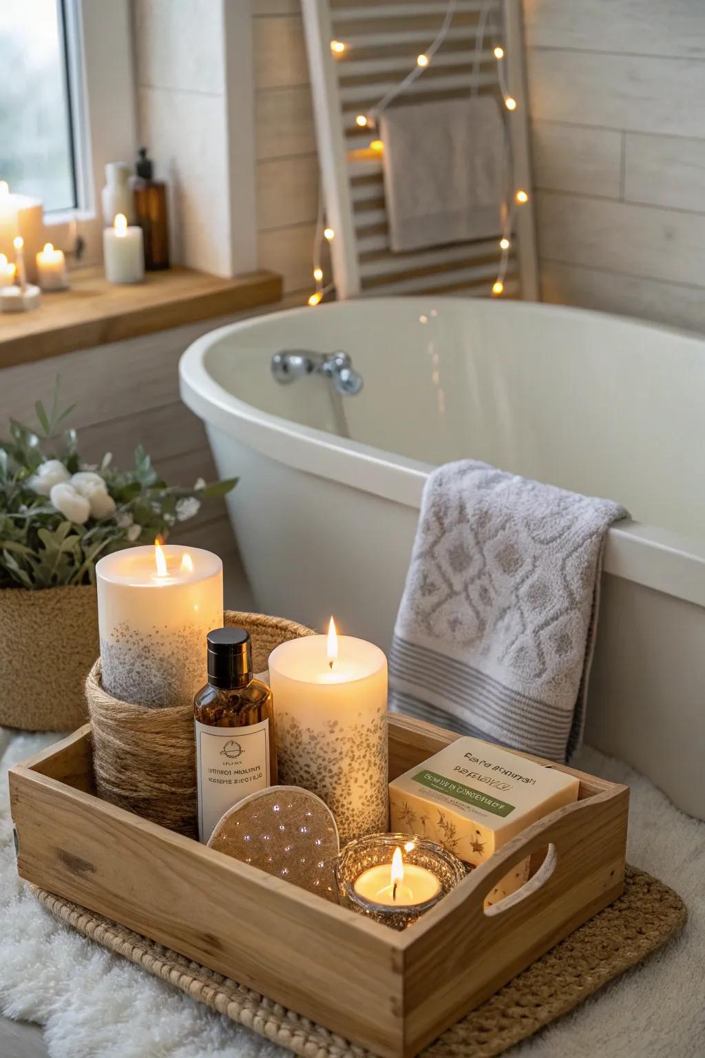 A spa day gift set for a well-deserved pampering session.