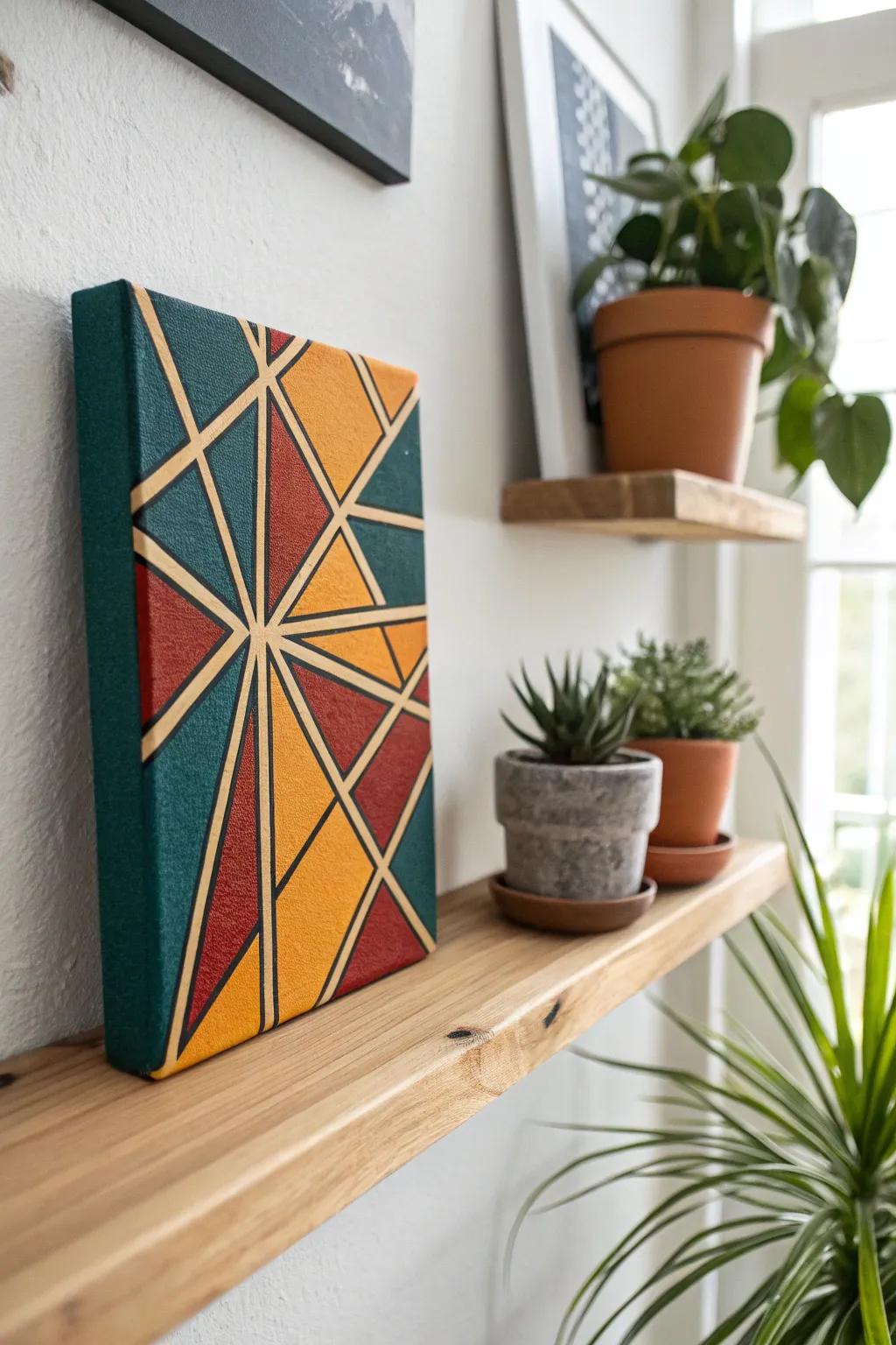 Elevate your space with bold abstract geometrics that captivate and inspire.