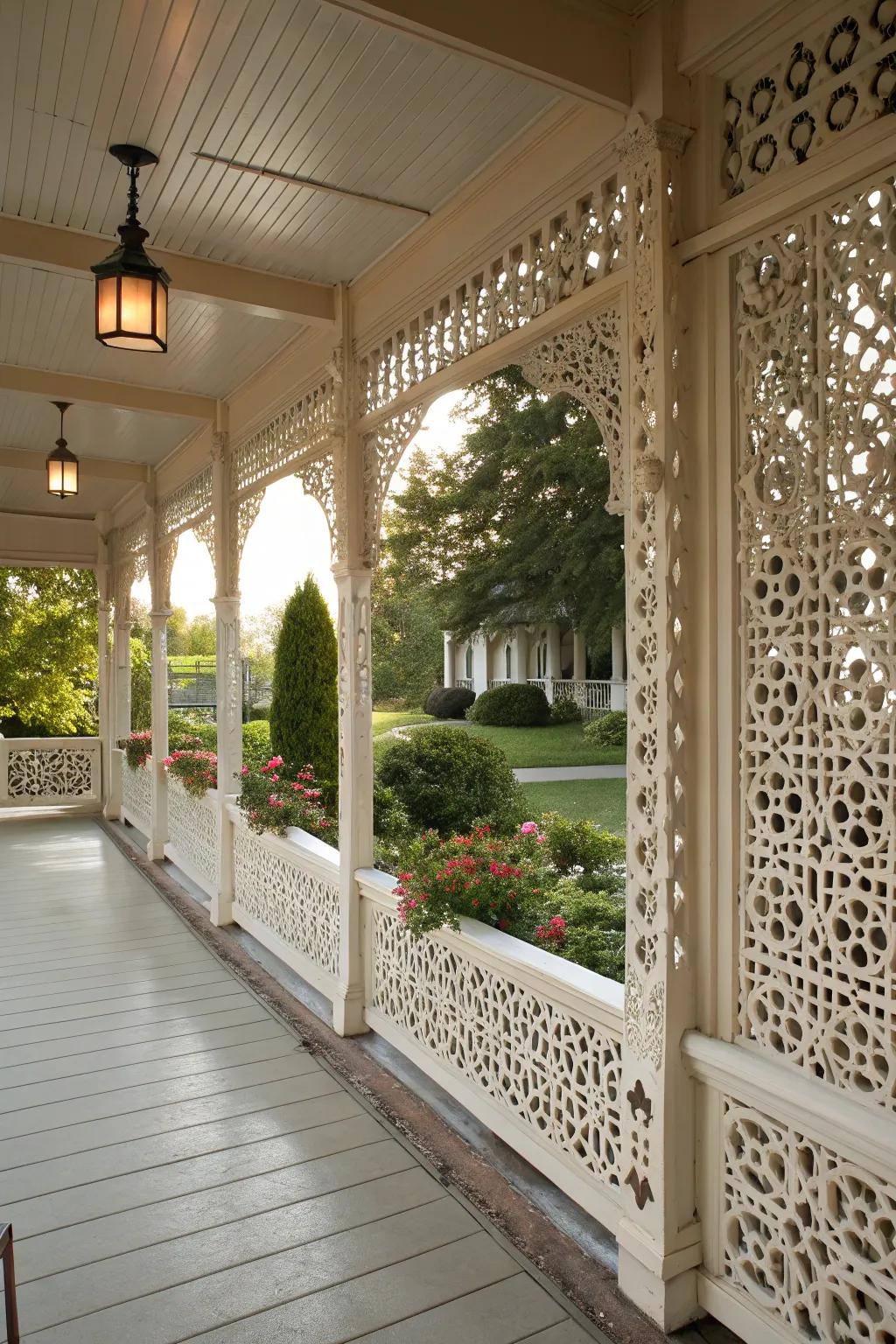 Make a statement with decorative lattice panels that reflect your style.