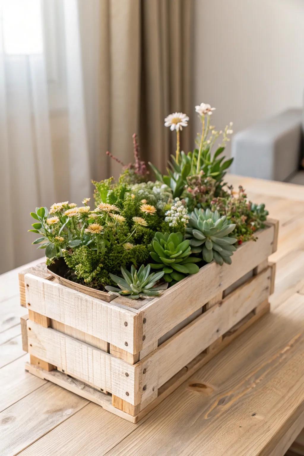 Breathe life into your space with a DIY pallet planter boxâwhere rustic charm meets minimalist elegance.