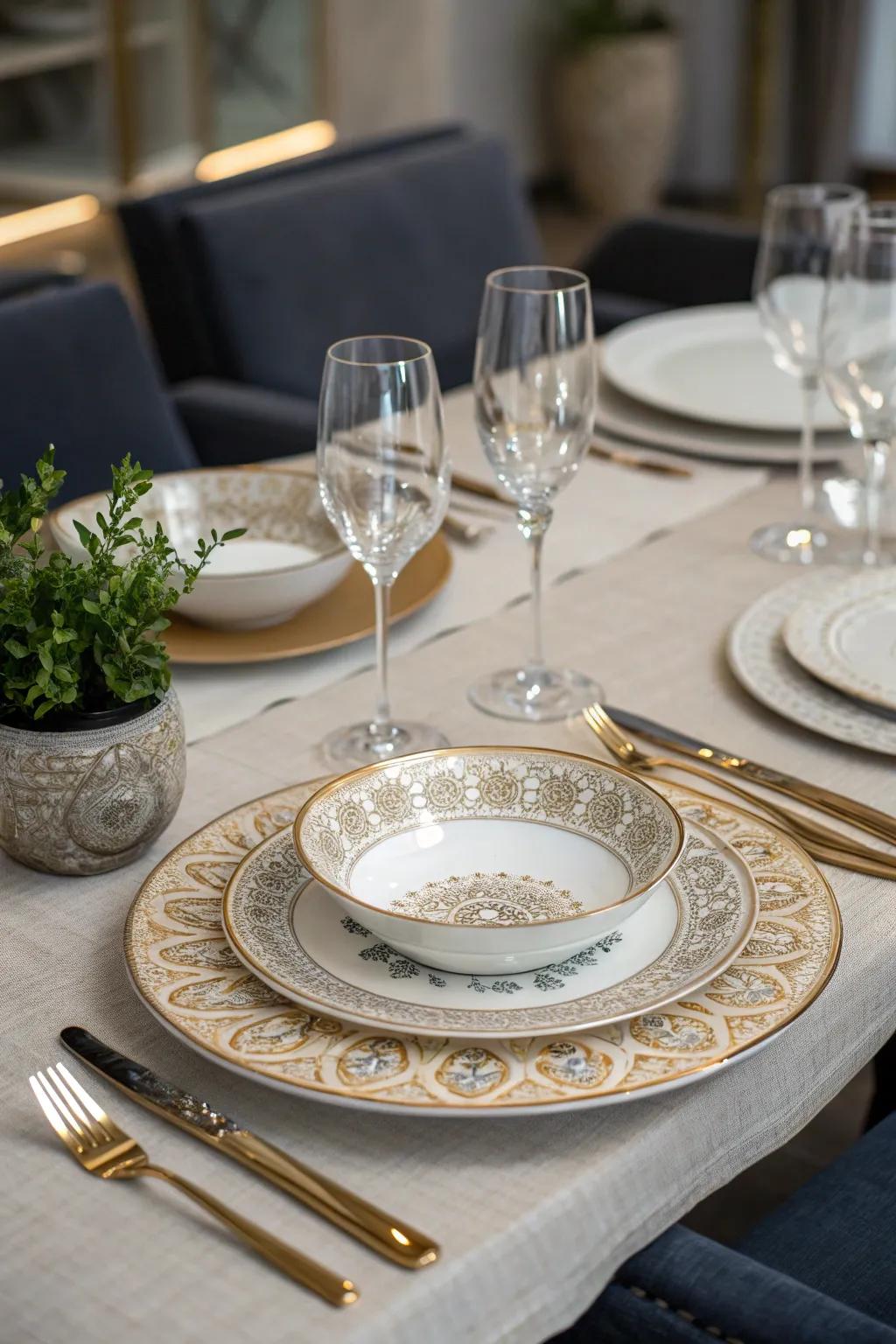 Elegant serveware enhances the dining experience during the holidays.