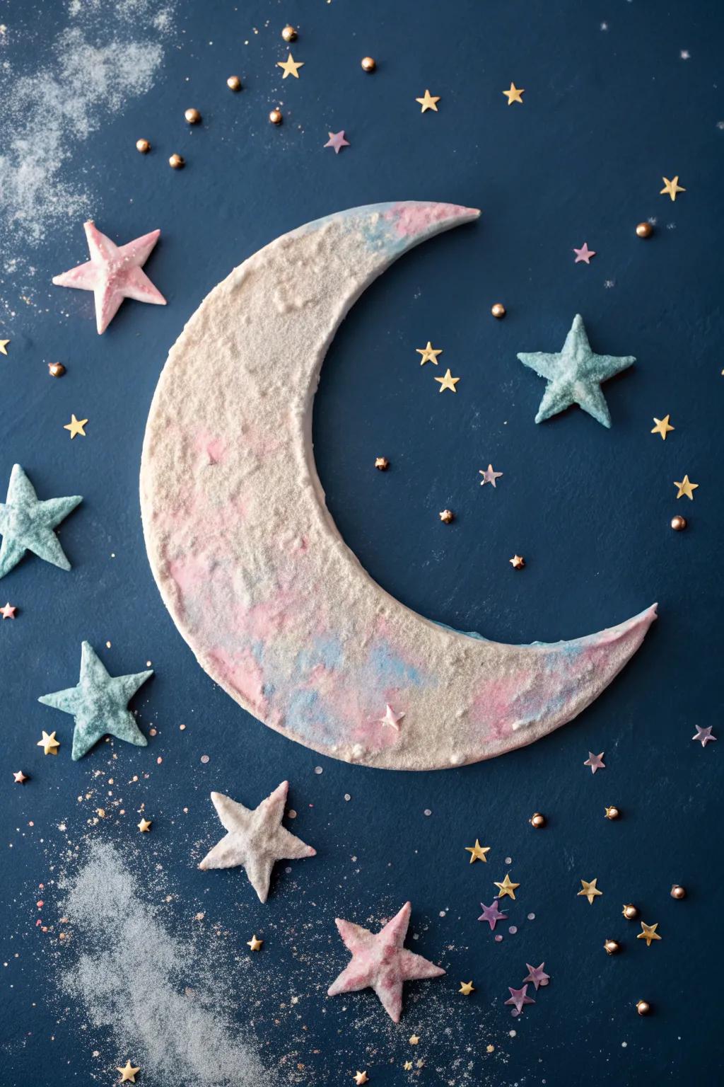 Embrace the serenity of a pastel moonlit sky and let your dreams take flight.