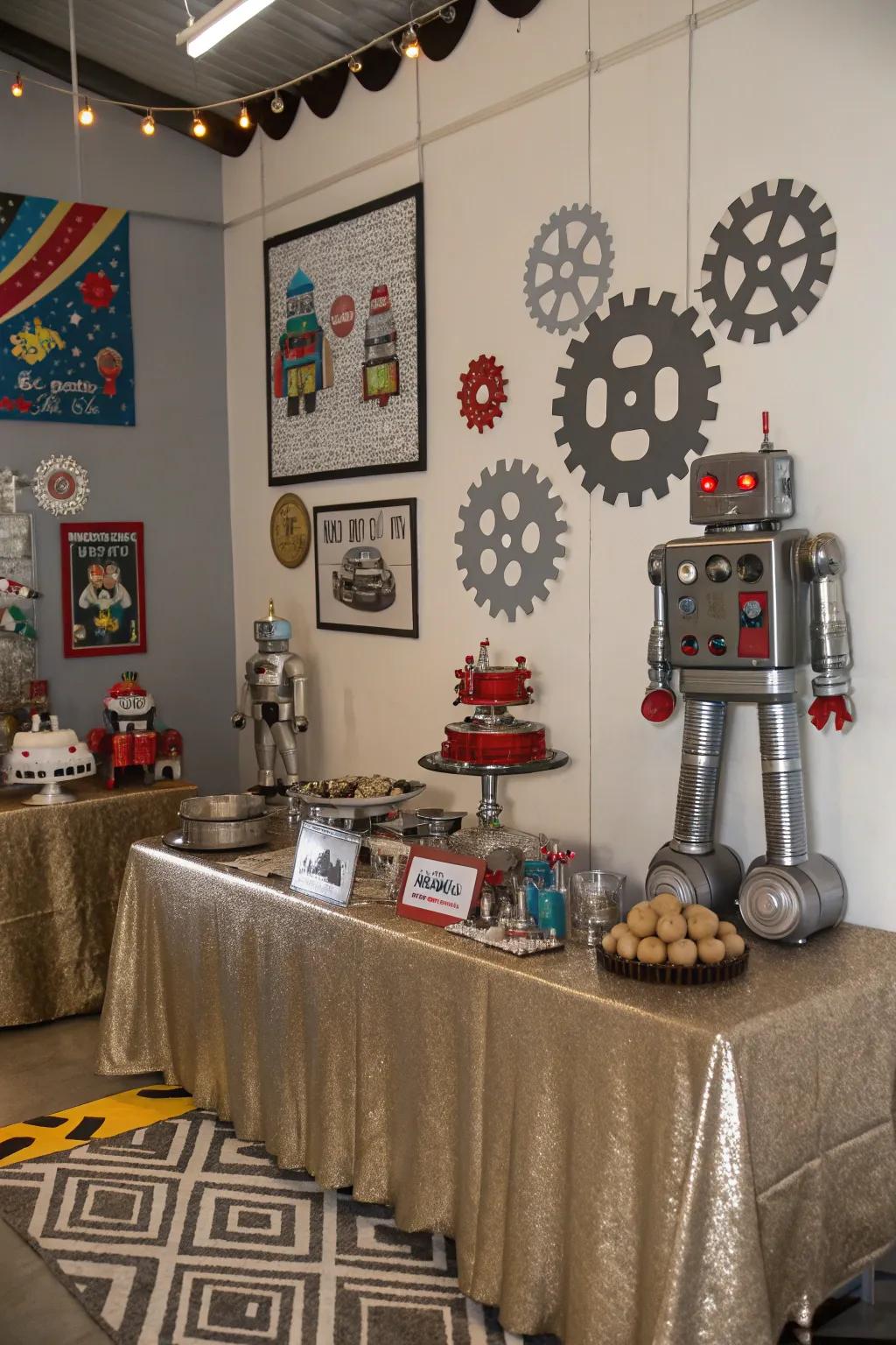 A robot revolution setup that's both futuristic and engaging.