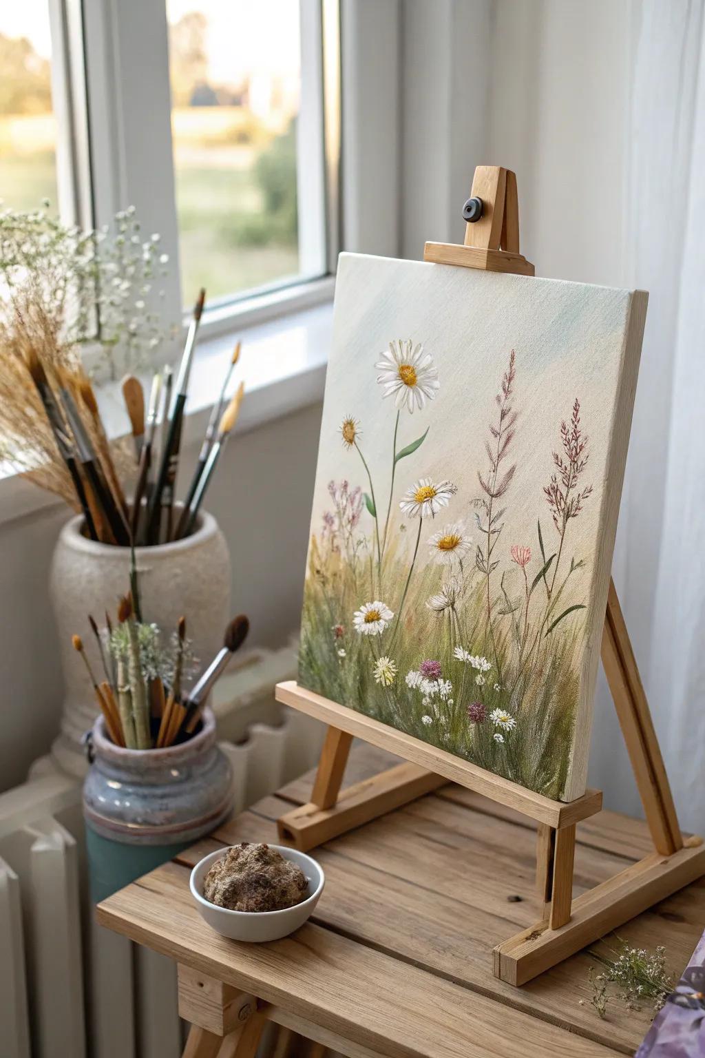 Bring the beauty of wildflowers indoors with this simple, elegant painting idea. ð¼â¨