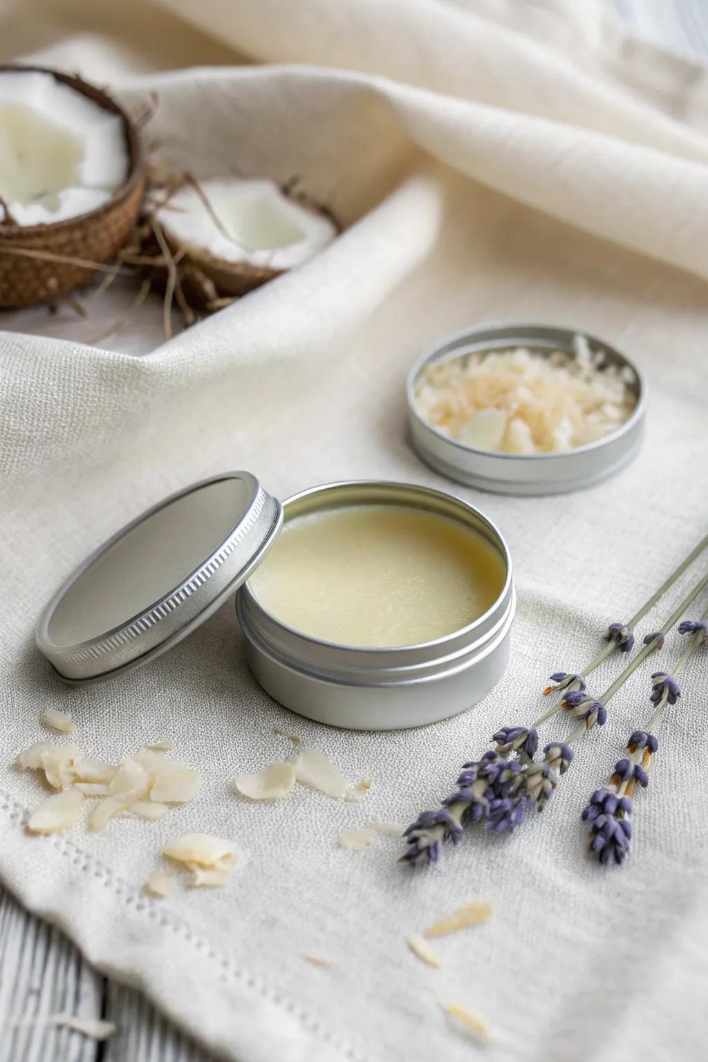 Craft your own lip balm with a touch of natural beauty - perfect for a thoughtful baby shower favor!