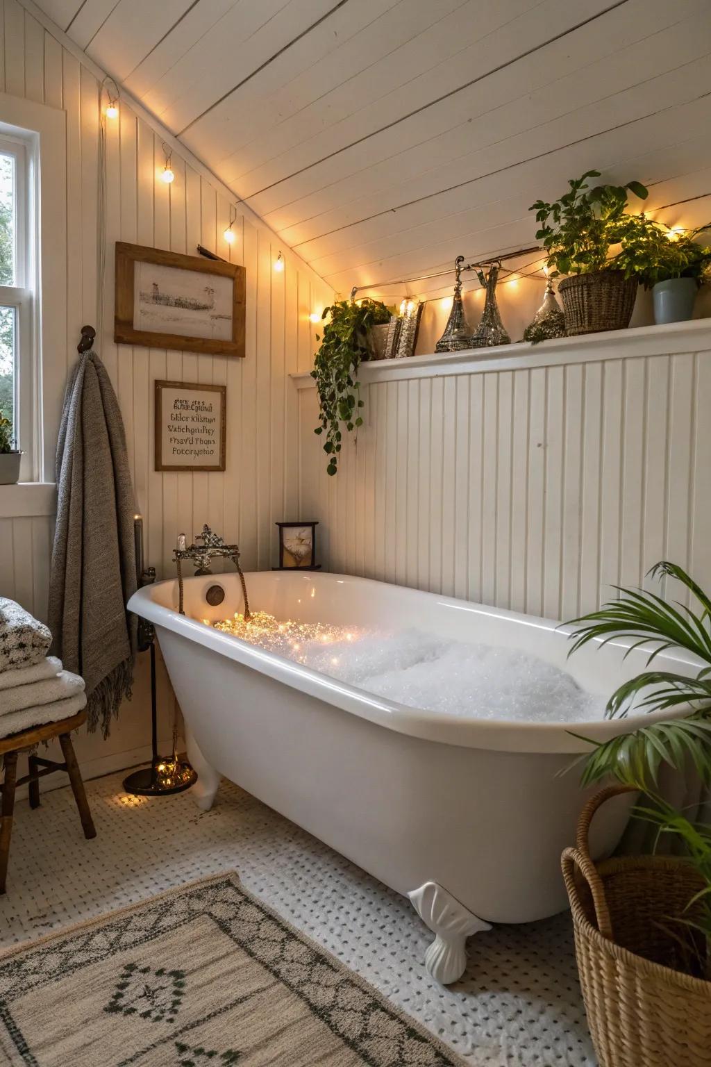 Wall treatments add warmth and texture.