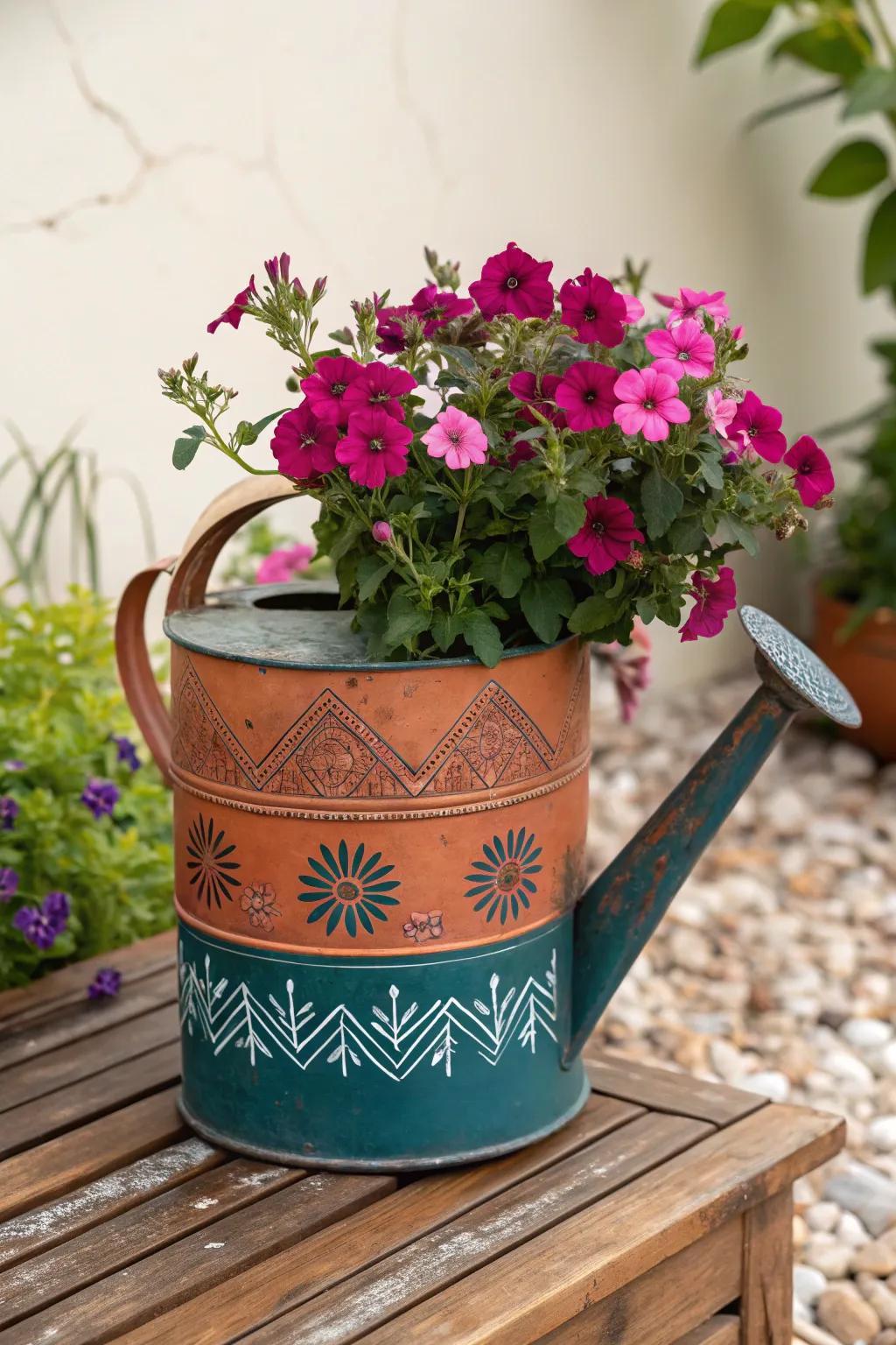 Transform vintage finds into stunning garden planters with a splash of creativity. ð¿â¨ #UpcycledElegance