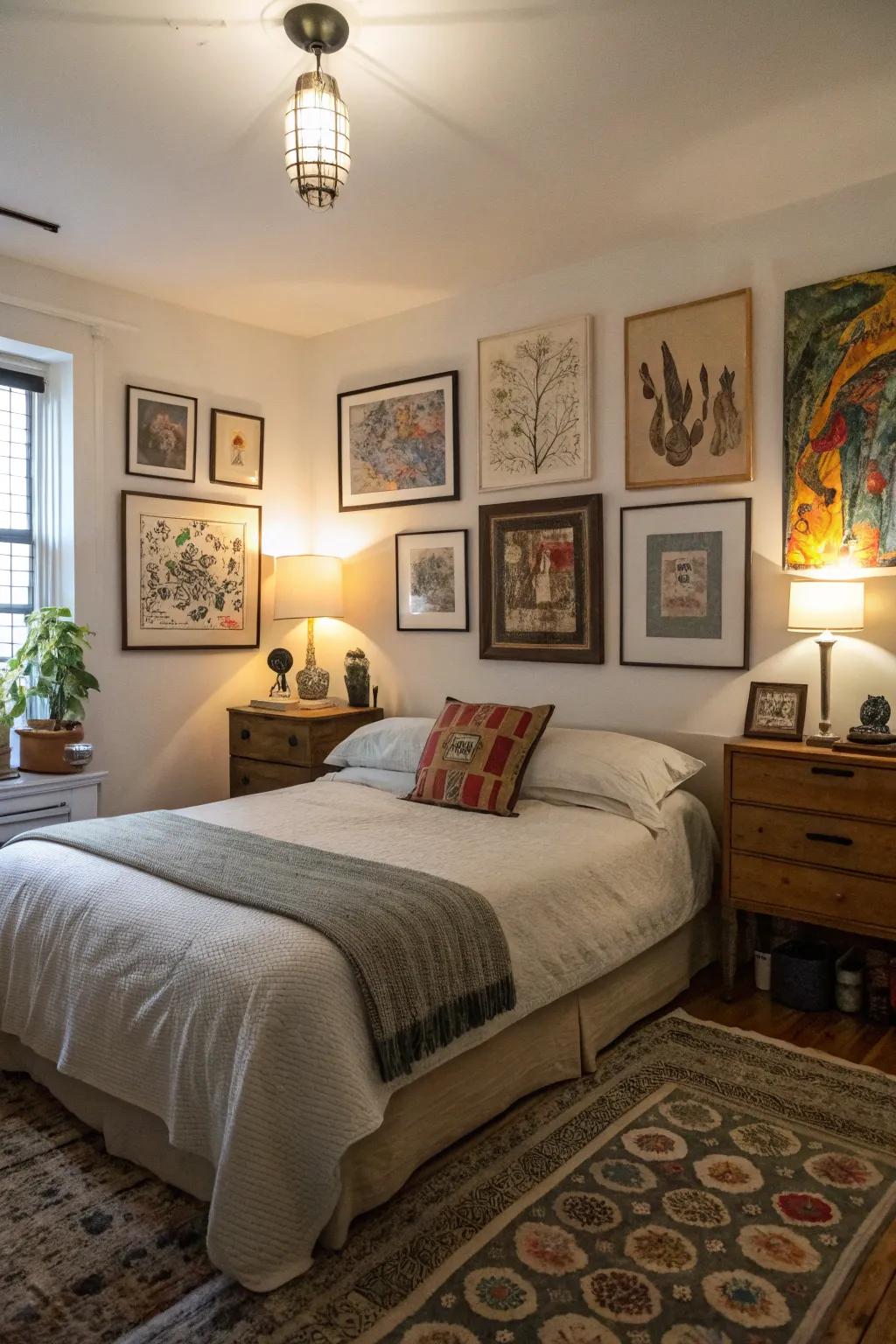 Unexpected art keeps the atmosphere lively and engaging.