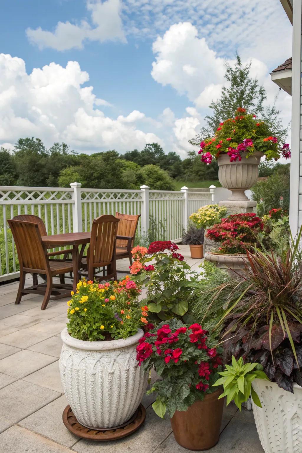 Seasonal containers offer flexibility and fresh looks.