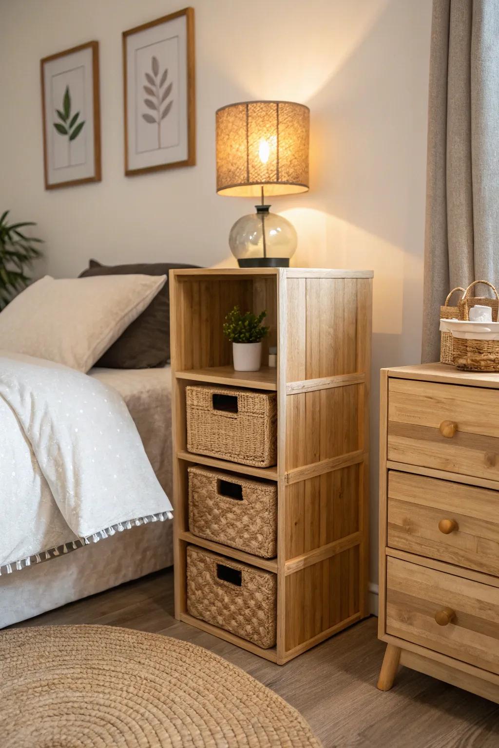 Choose sustainable materials for an eco-friendly storage solution.