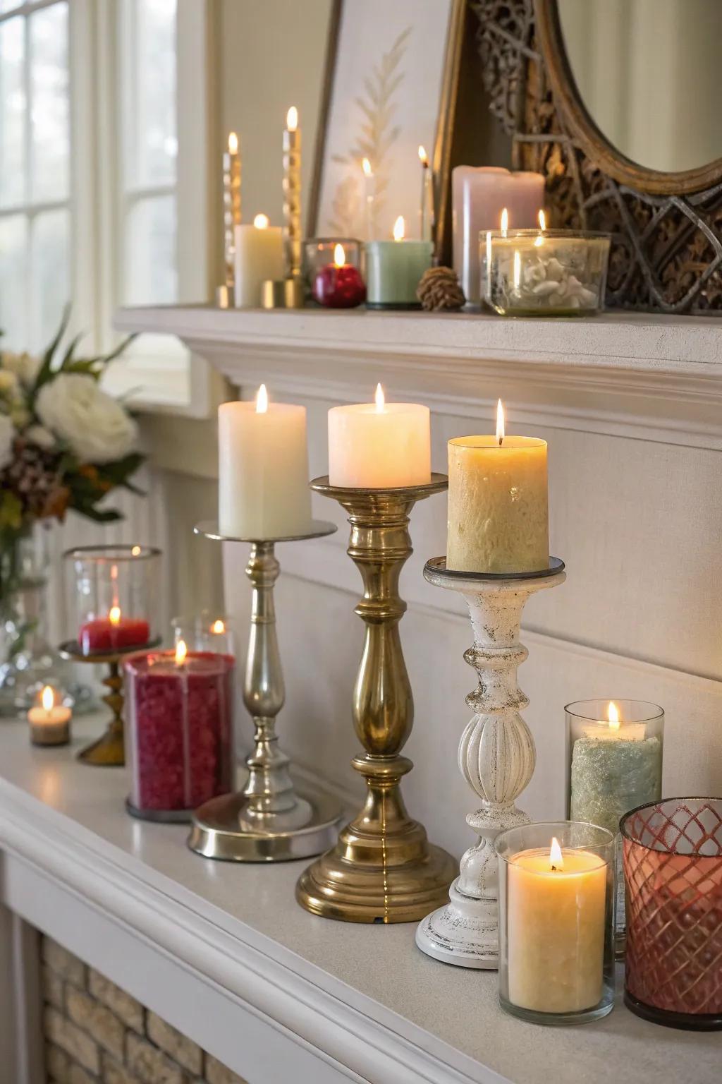 Artisan candles that add ambiance and scent.