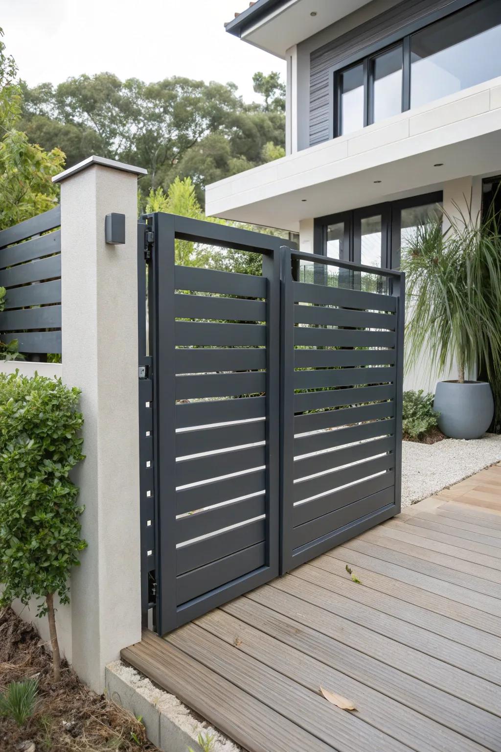 Elegance in Simplicity: A Modern Minimalist Deck Gate