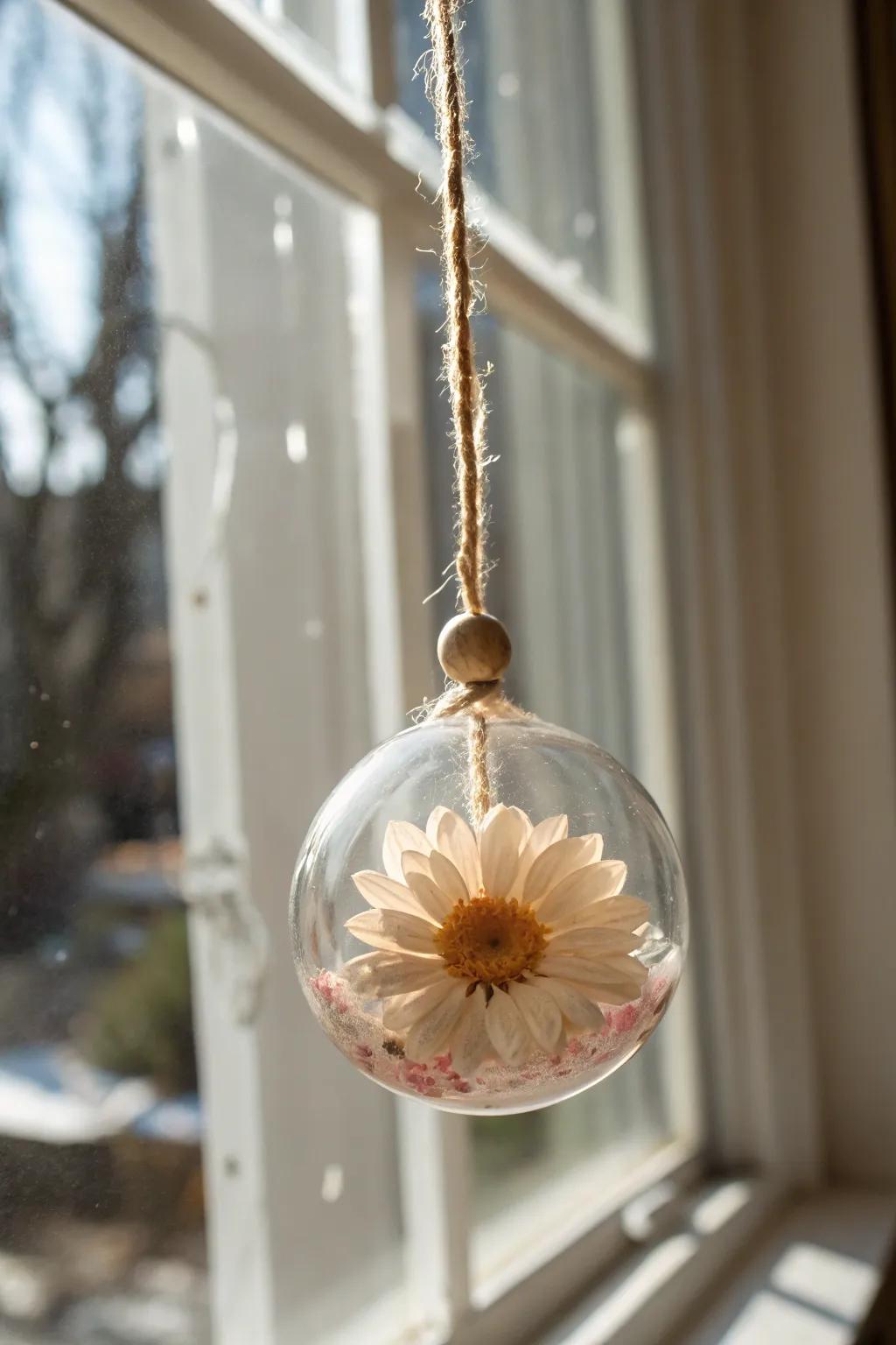 Capture the magic of sunlight with these enchanting floating flower ornaments.