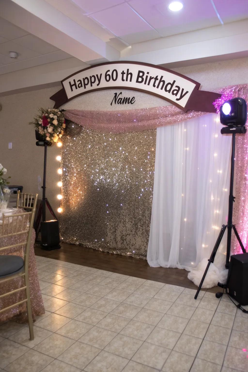 A personalized banner makes the celebration unique.