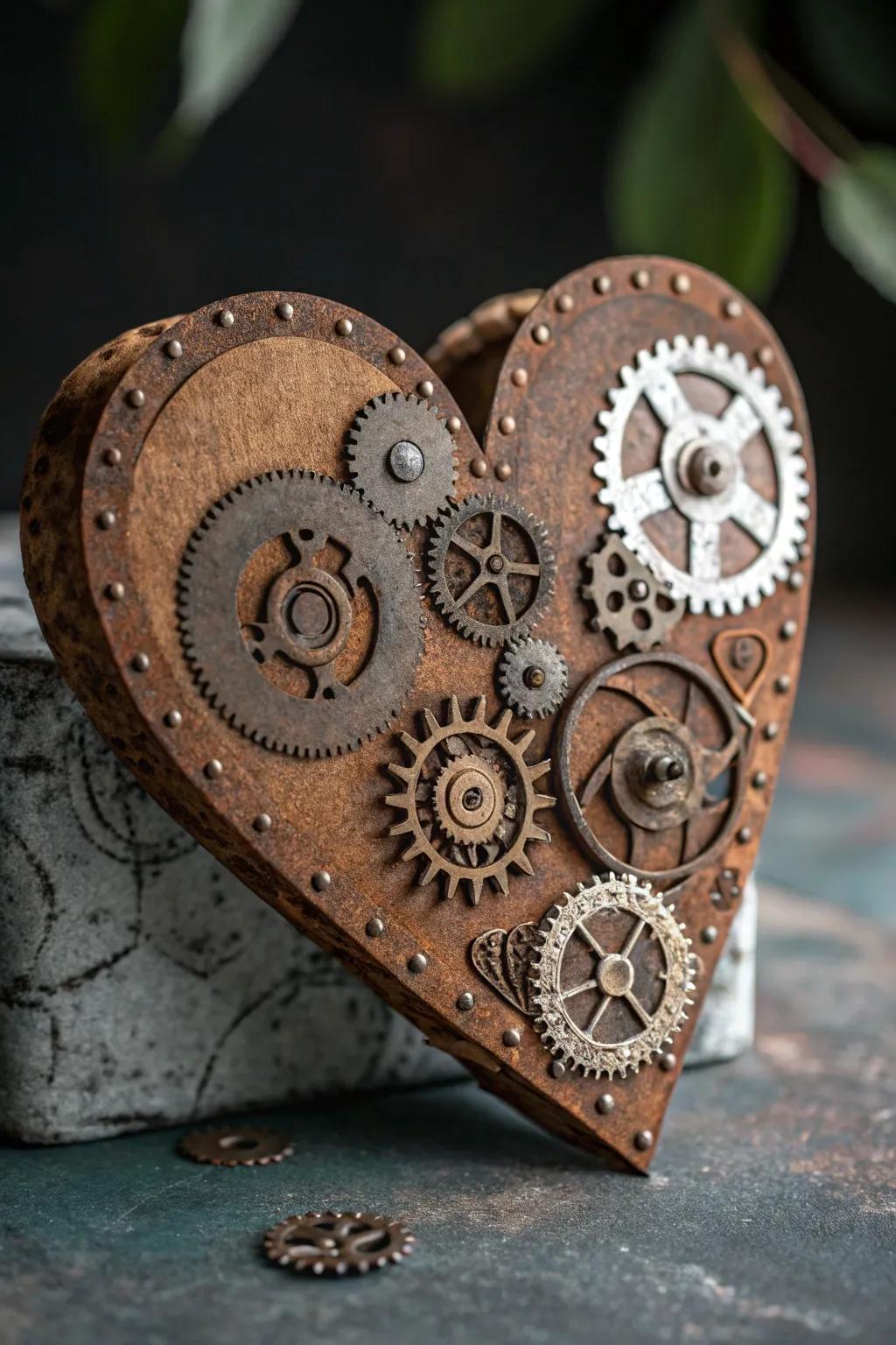 Industrial Romance: A Steampunk Heart Crafted with Precision and Passion