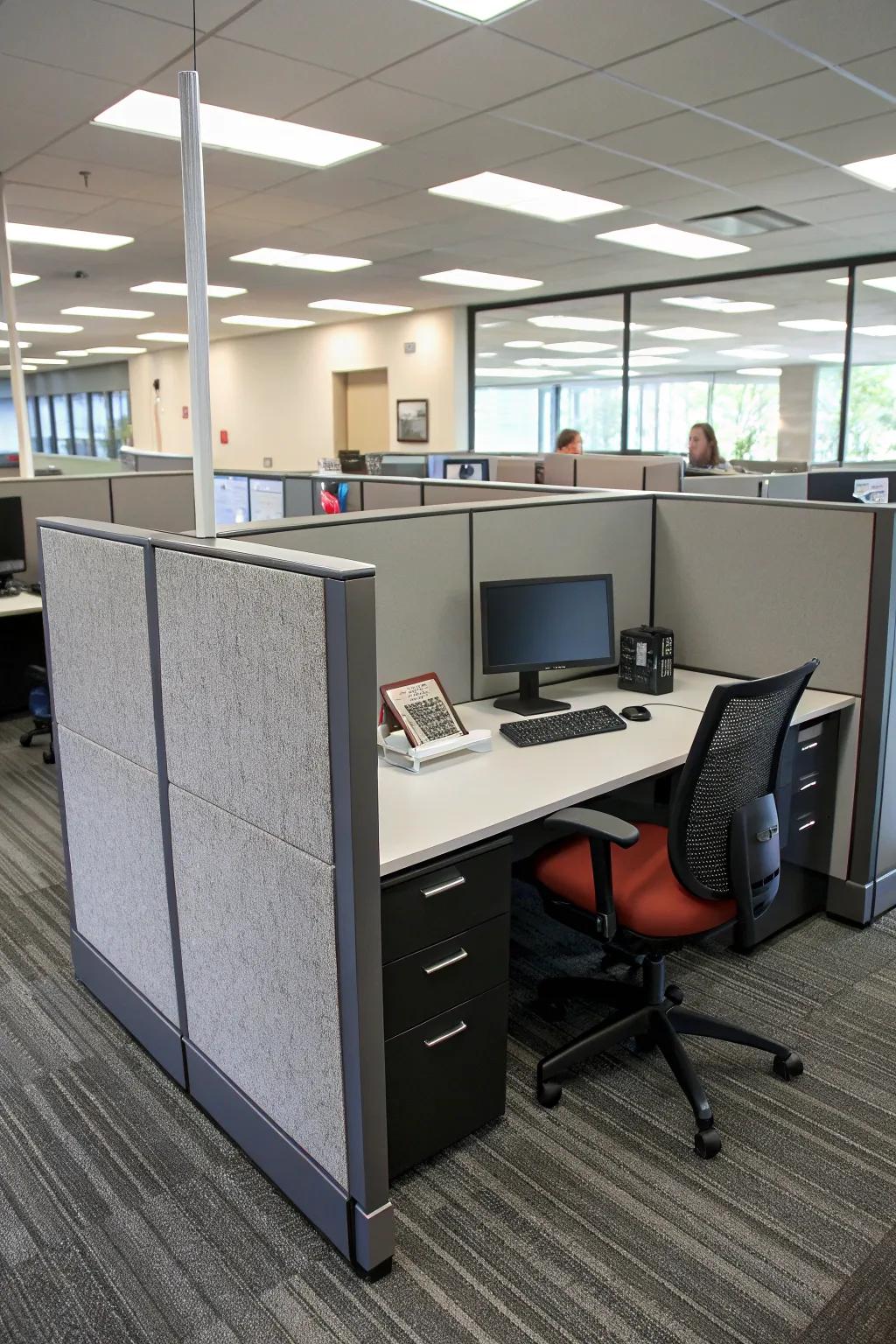 Top and side extenders can effectively increase your cubicle's privacy.