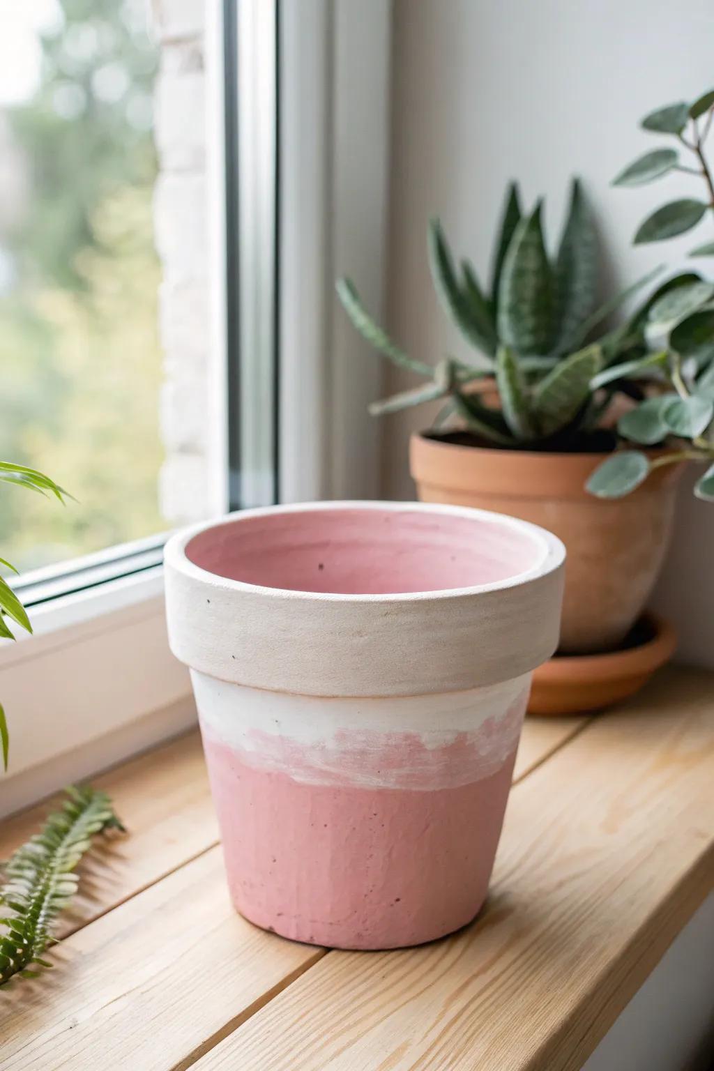 Add a splash of pastel charm to your decor with these DIY color-dipped pots!