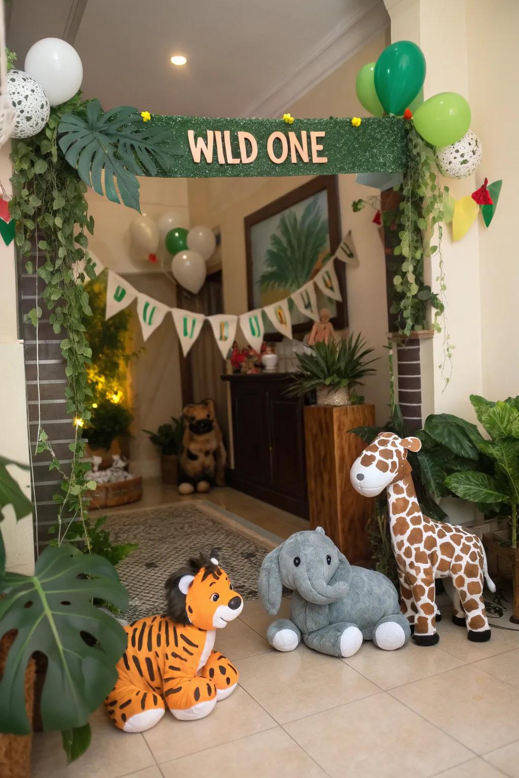 A wild jungle setup perfect for little adventurers.
