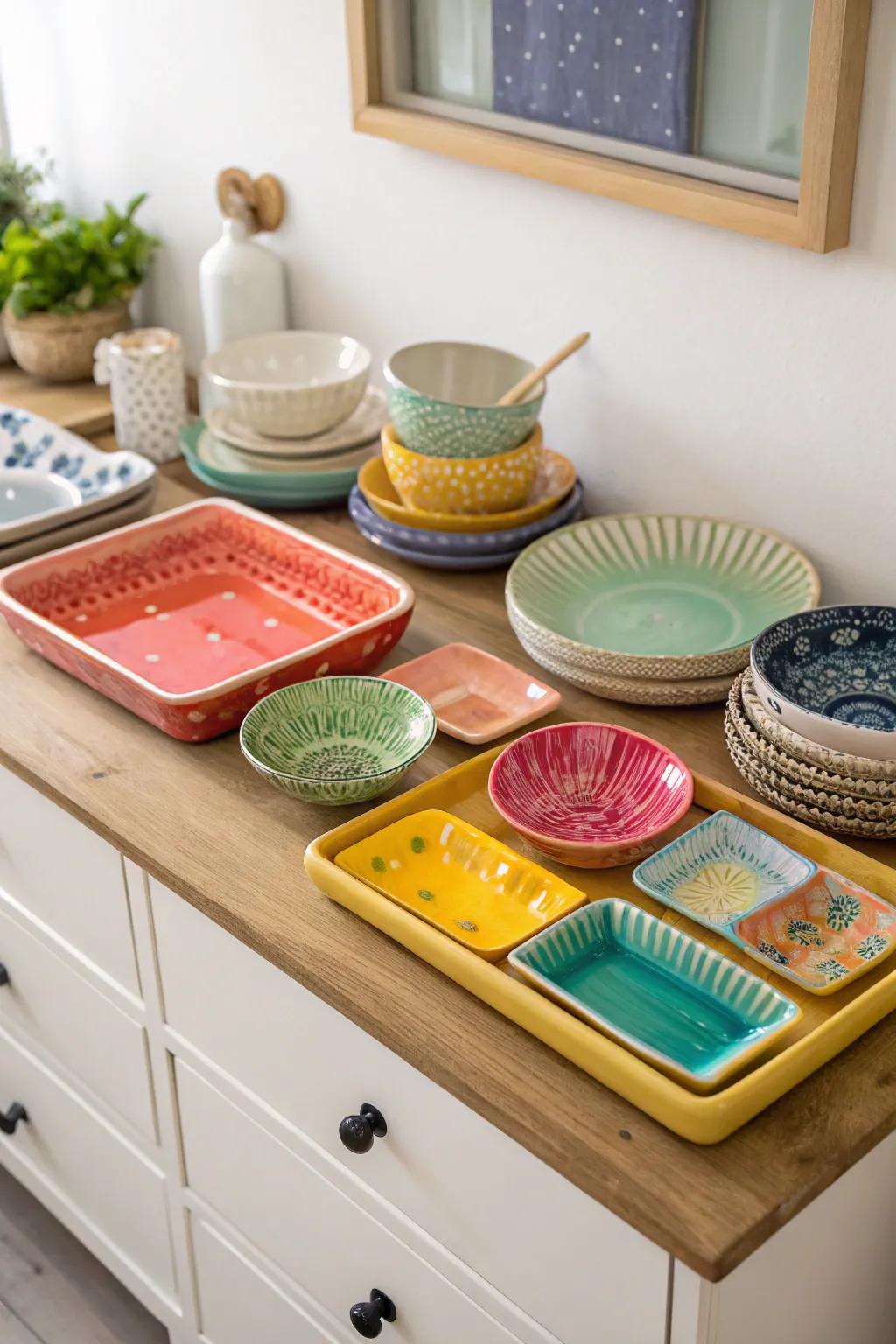 Whimsical trinket dishes for organizing life's little essentials.