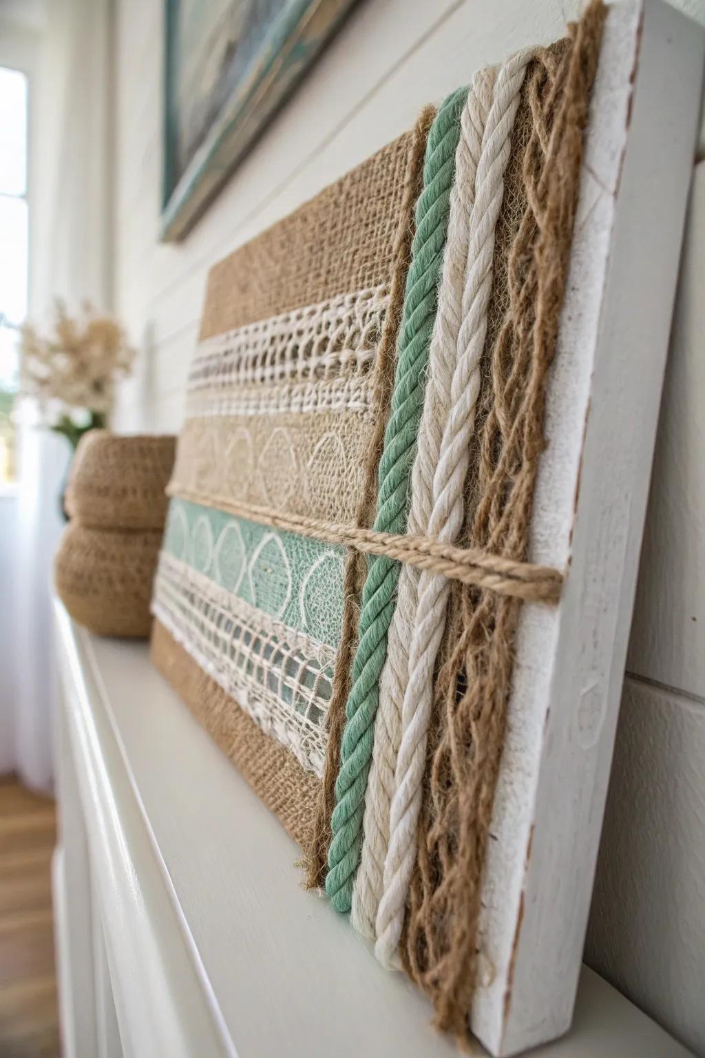 Explore the beauty of texture with this handcrafted 3D canvas masterpiece.