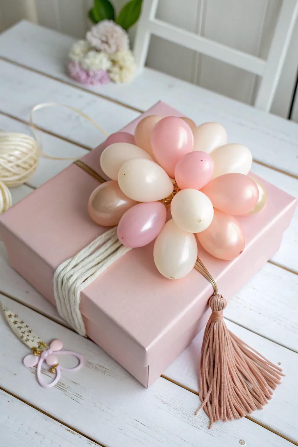 Add a whimsical touch to your gift wrapping with a balloon bow â perfect for sparking joy in any celebration!