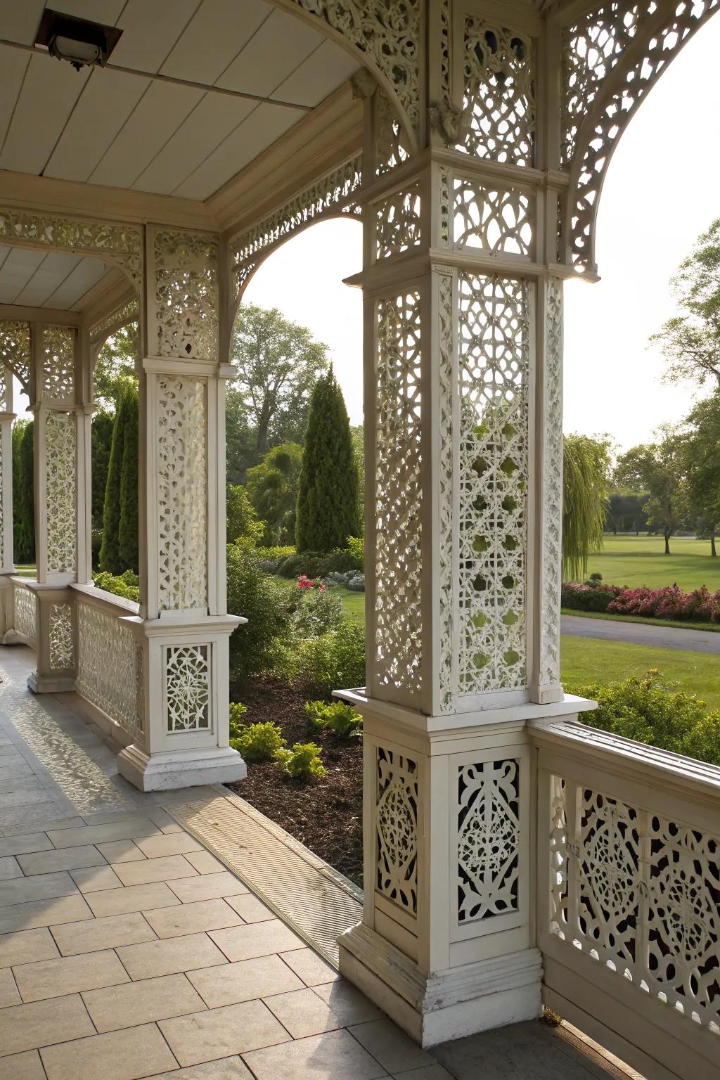 Add elegance with intricate lattice work.