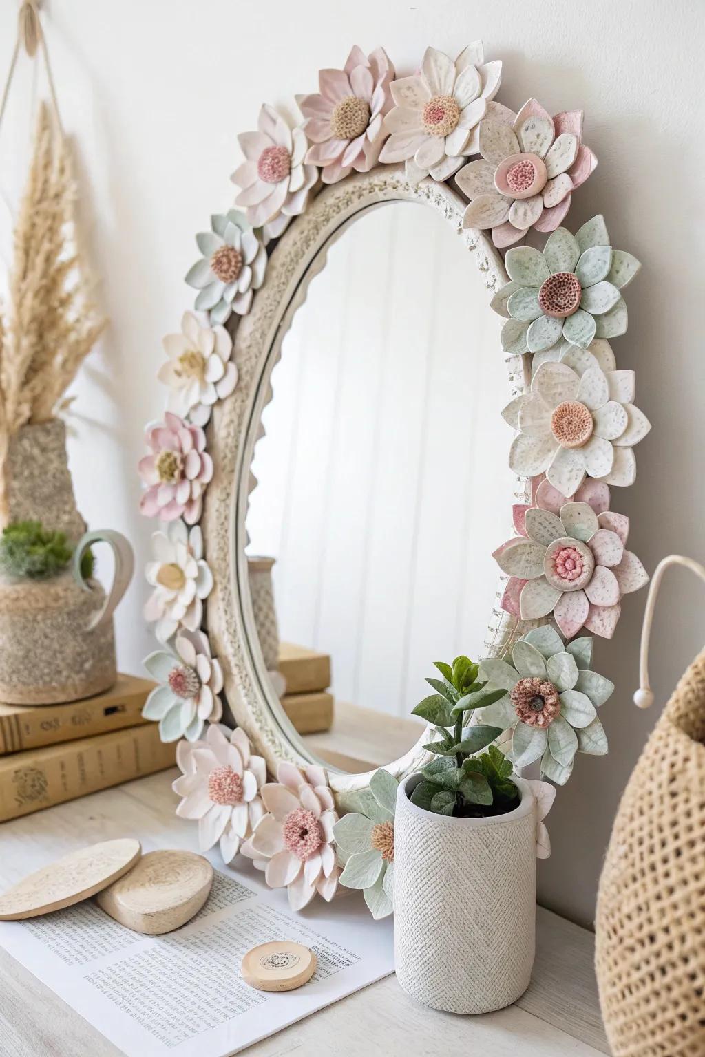 Transform everyday items into art with this stunning Egg Carton Flower Mirror, where recycling meets creativity! ð¼â¨ #DIYDecor #SustainableArt