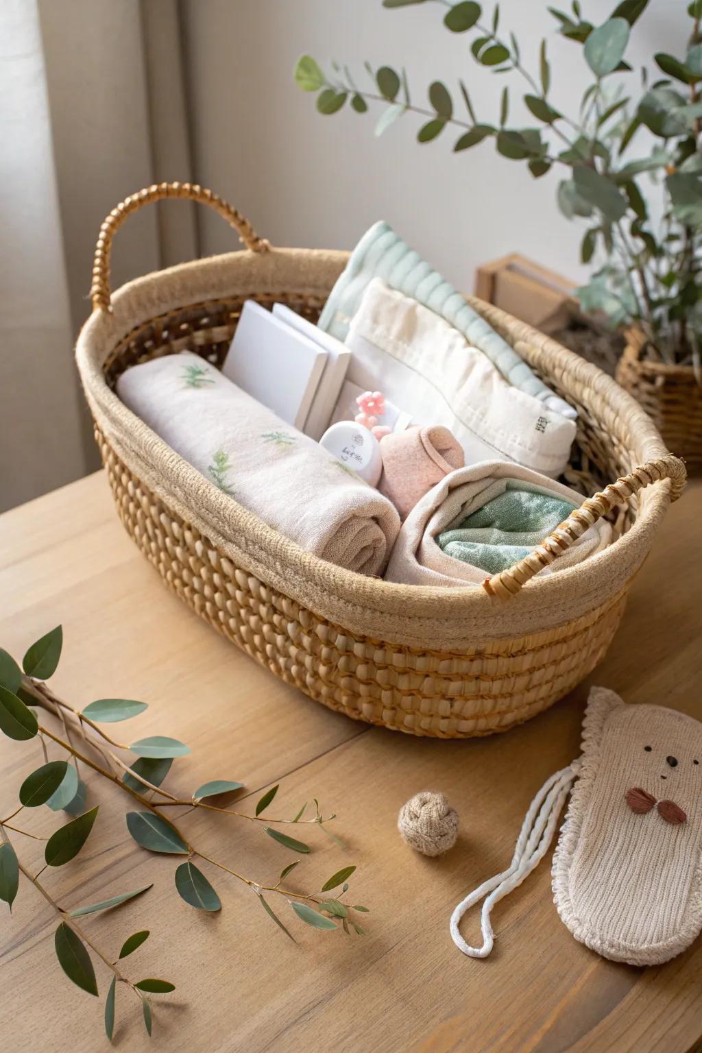 Crafting Essentials: A Thoughtful Survival Basket for New Moms