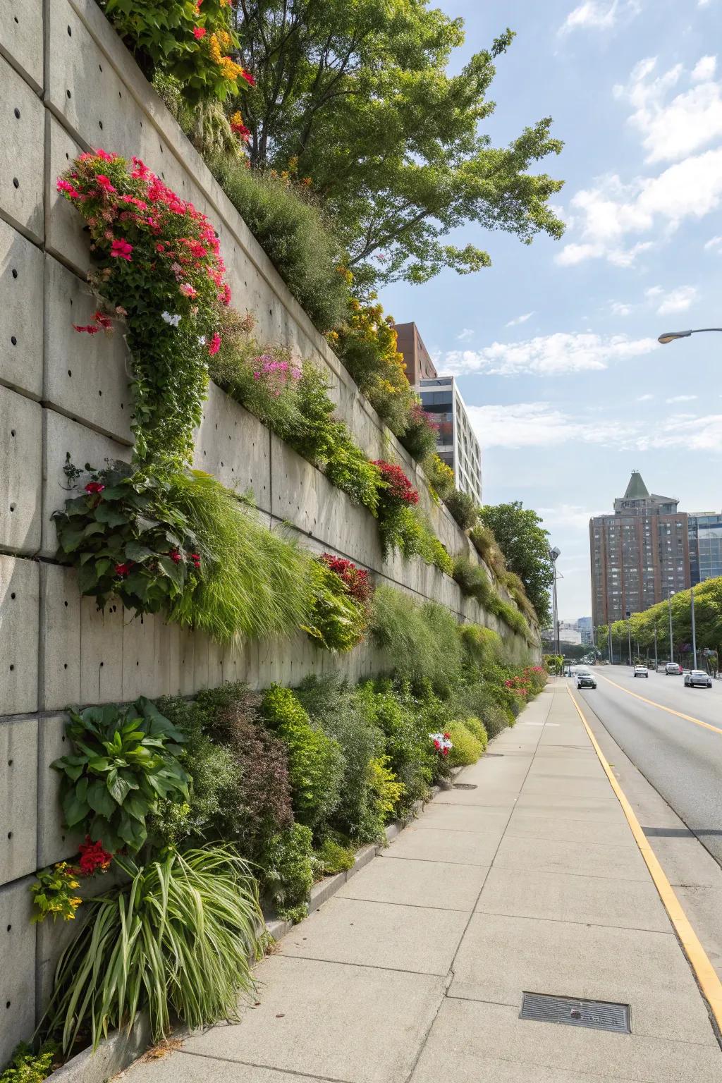 A vertical garden on your wall creates a living art piece.