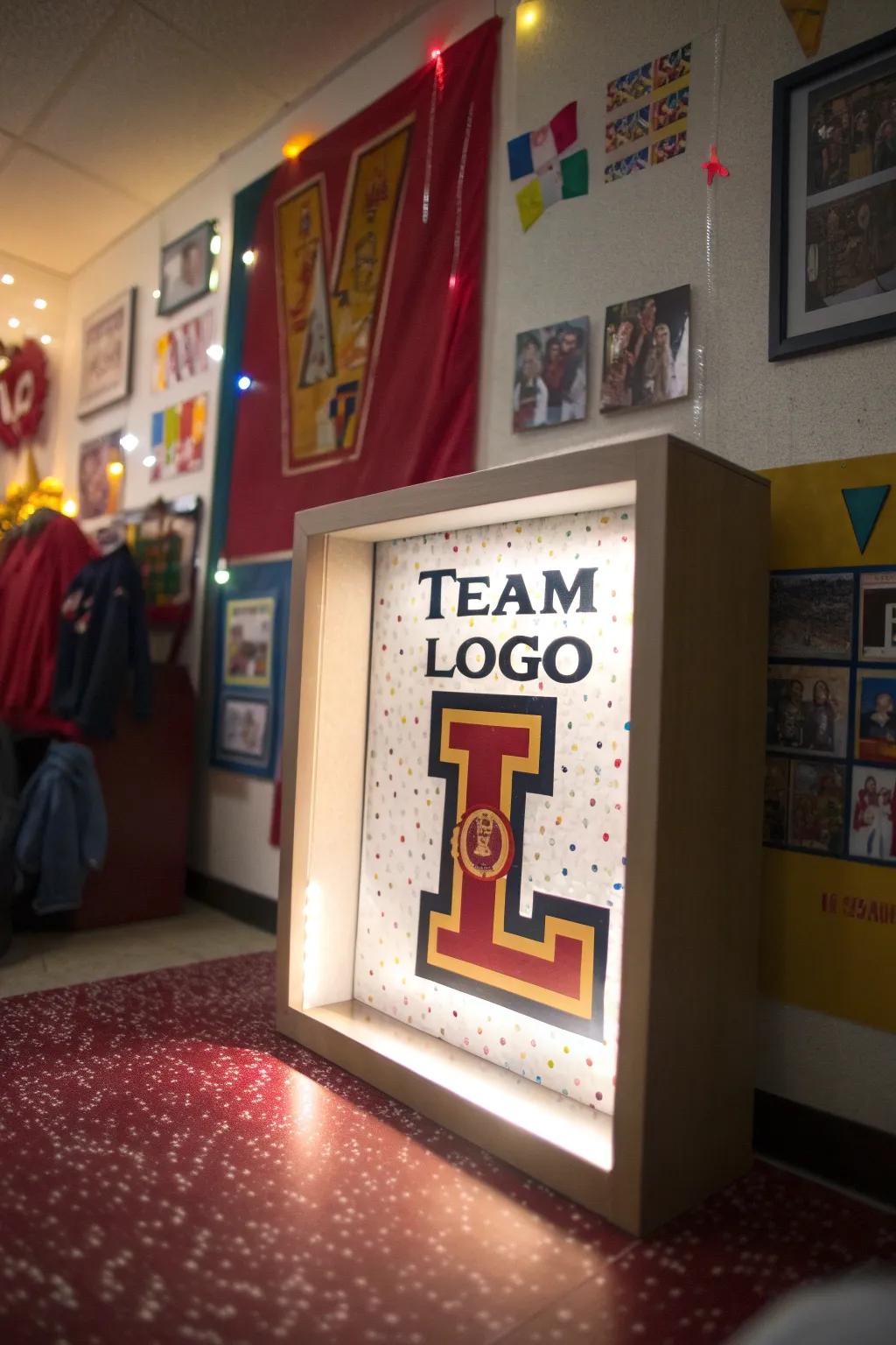 Celebrating team spirit with logos.