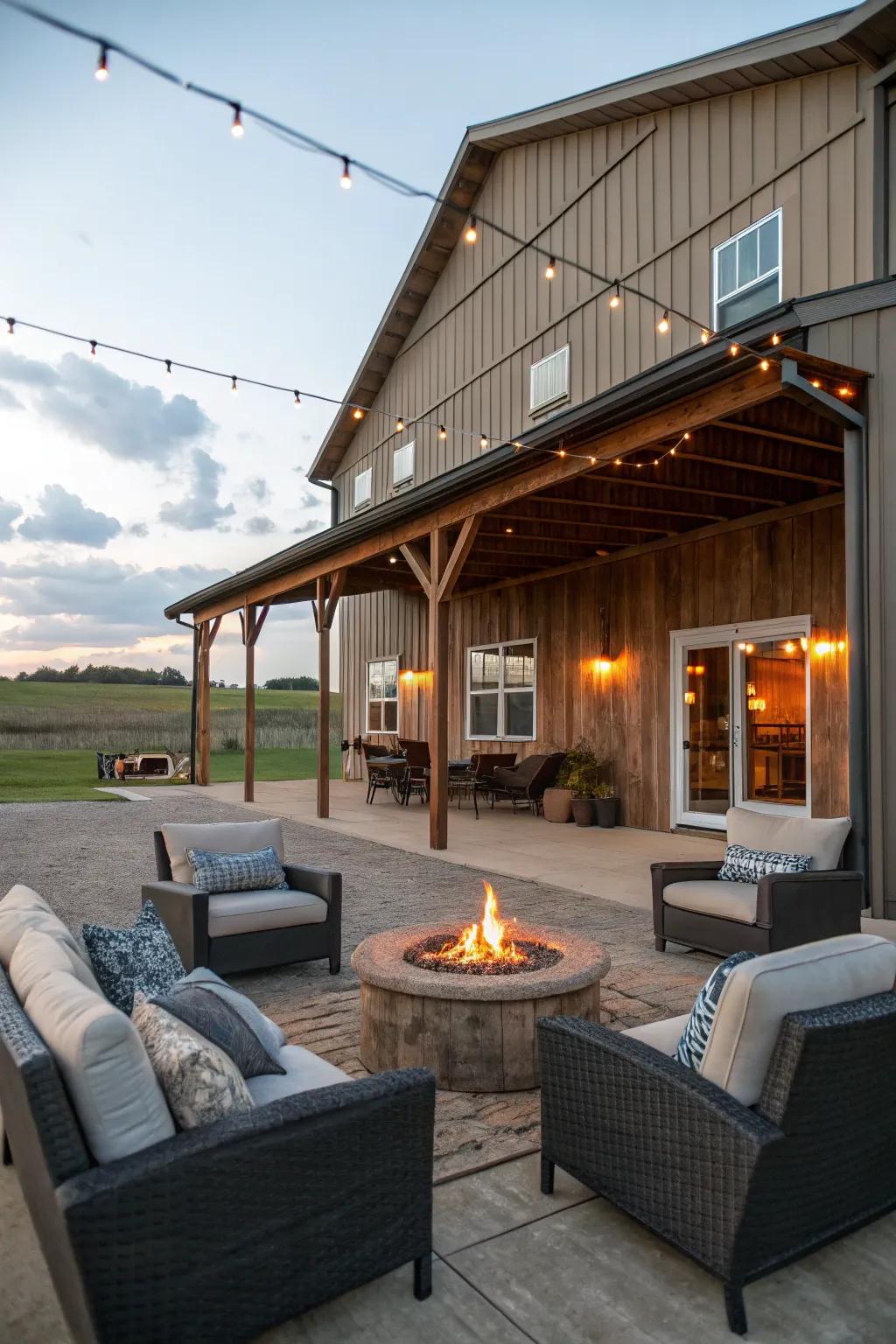 An open-air lounge perfect for stargazing and relaxation.