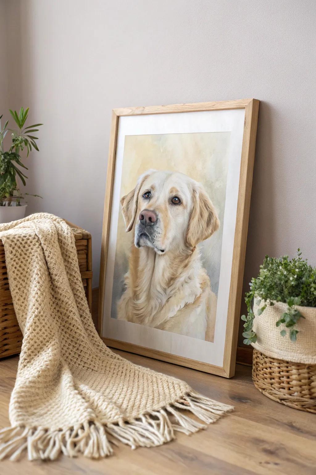 Cherish the bond with a custom pet portrait that speaks to the heart.
