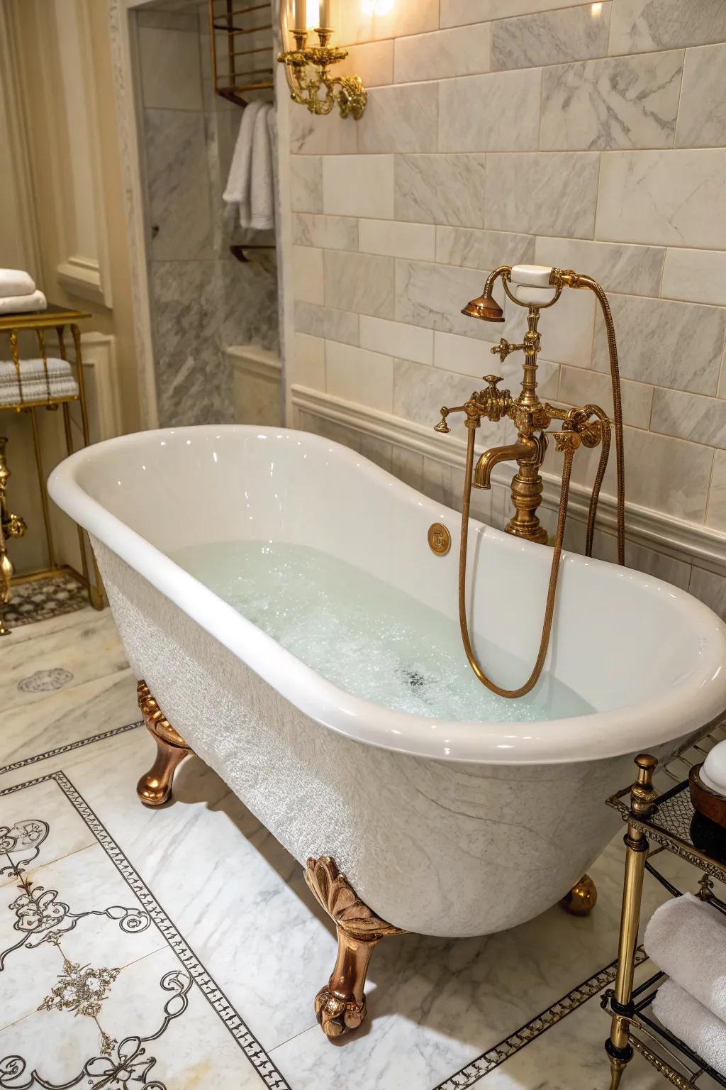 Metallic accents add a touch of glamour.