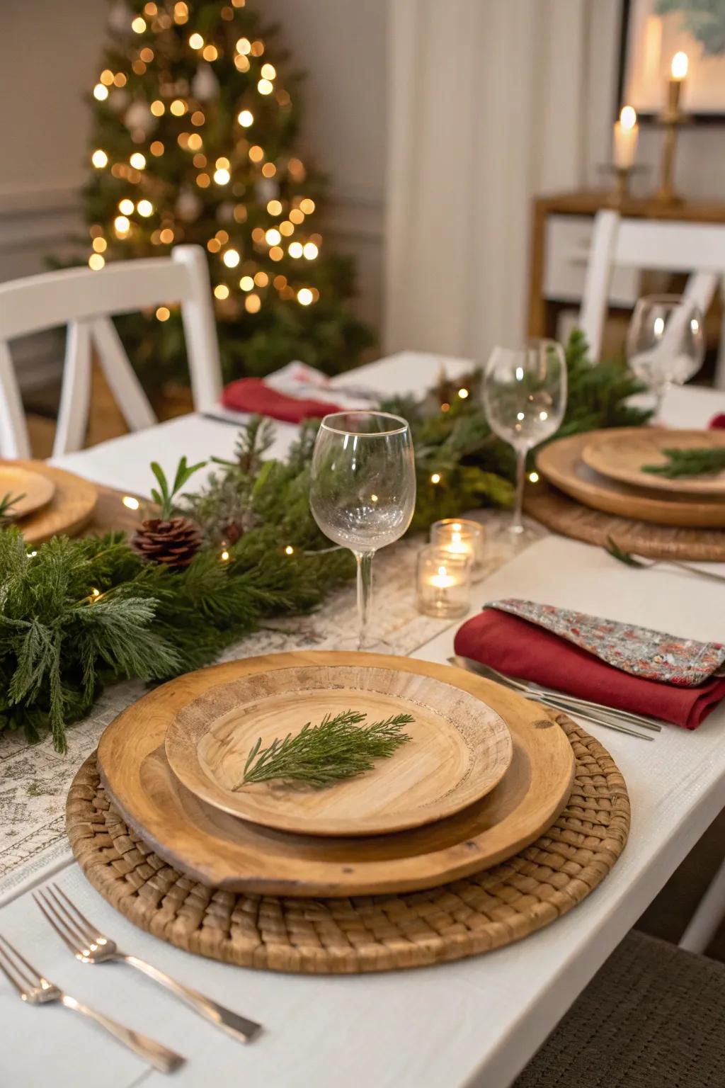 Nature-inspired table settings bring the outdoors to your dining.
