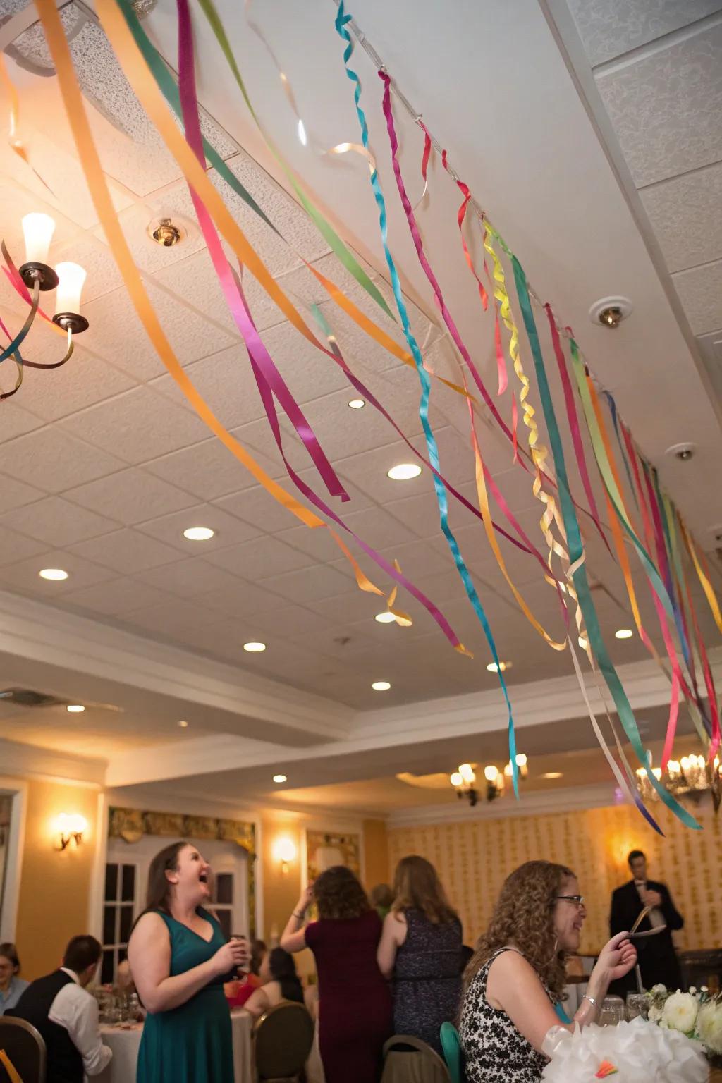 Colorful streamers add movement and fun to any party.