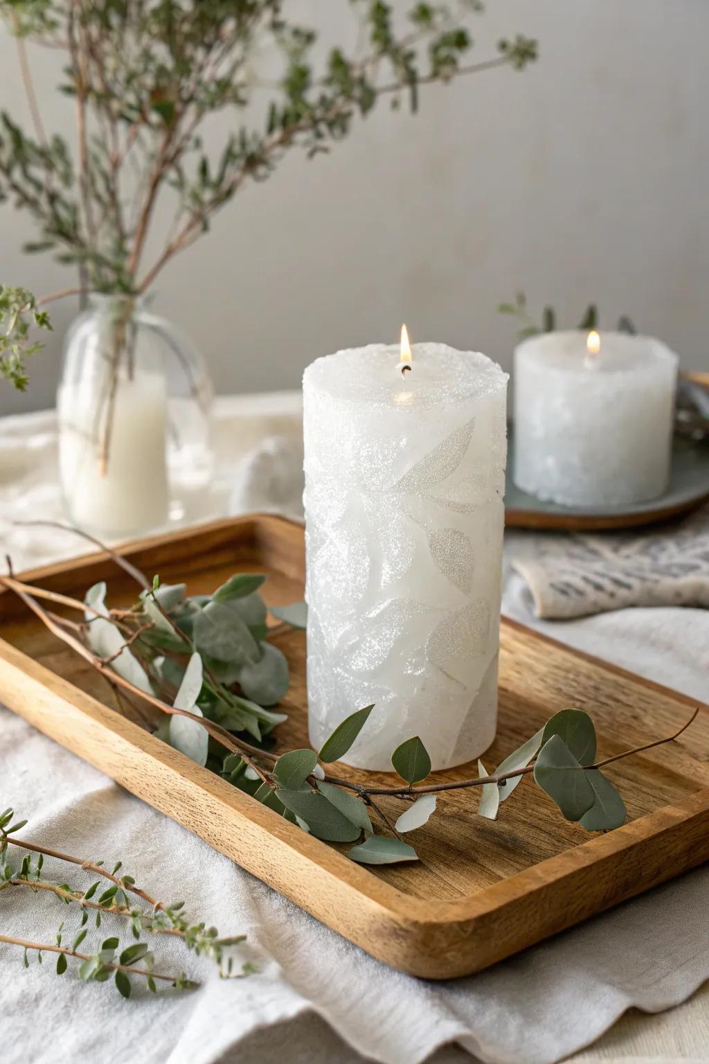 Embrace the beauty of nature with handcrafted ice candles, where simplicity meets artistry.