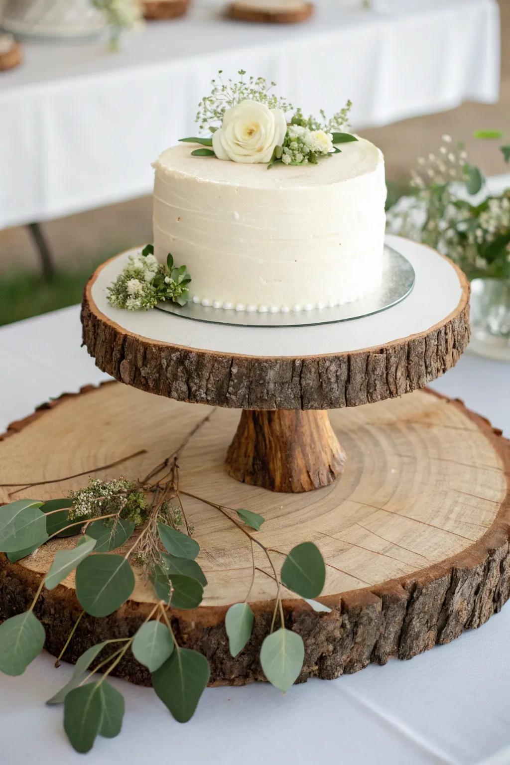 Elevate your dessert table with a touch of nature's elegance. ð¿ð° #RusticWeddingCharm #ScandiBohoStyle