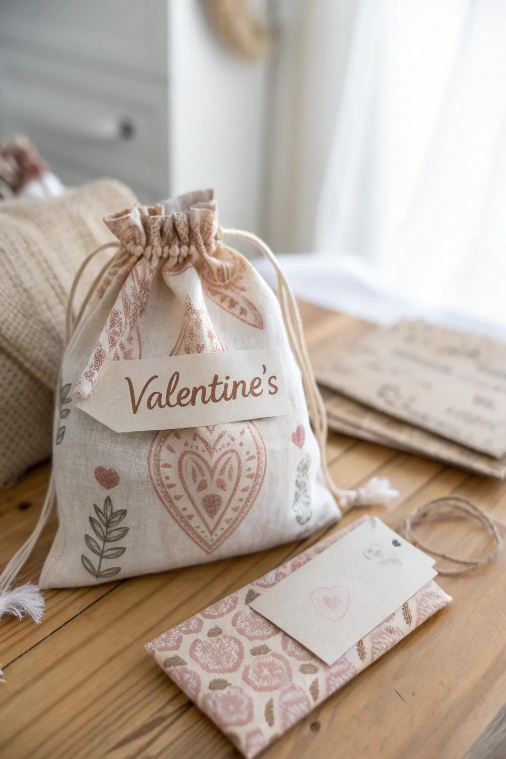 Add a personal touch this Valentine's Day with handcrafted name tags, perfect for a thoughtful gift presentation.