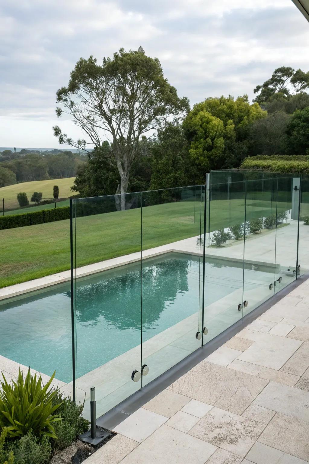 Glass barriers offer safety and style, keeping the view unobstructed.