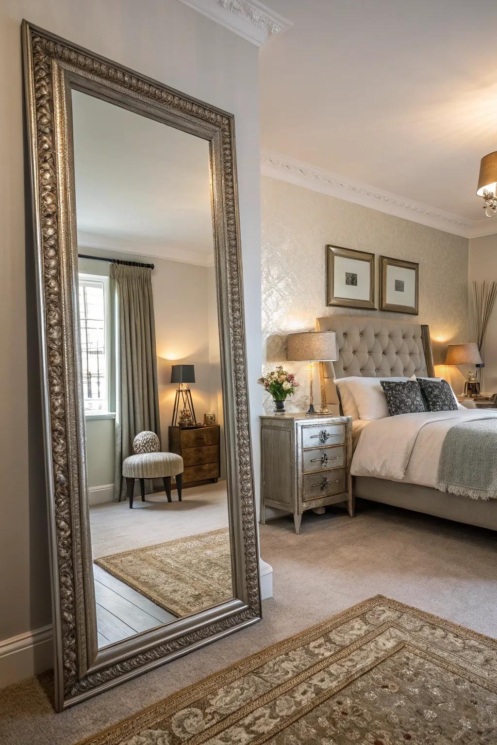 Mirrors can transform the perception of space in your bedroom.
