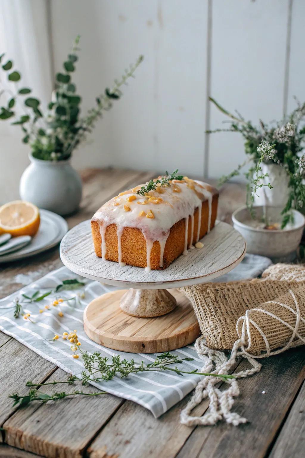 Celebrate Mother's Day with a touch of vintage charm and a delicious mini pound cake topped with citrus glaze.