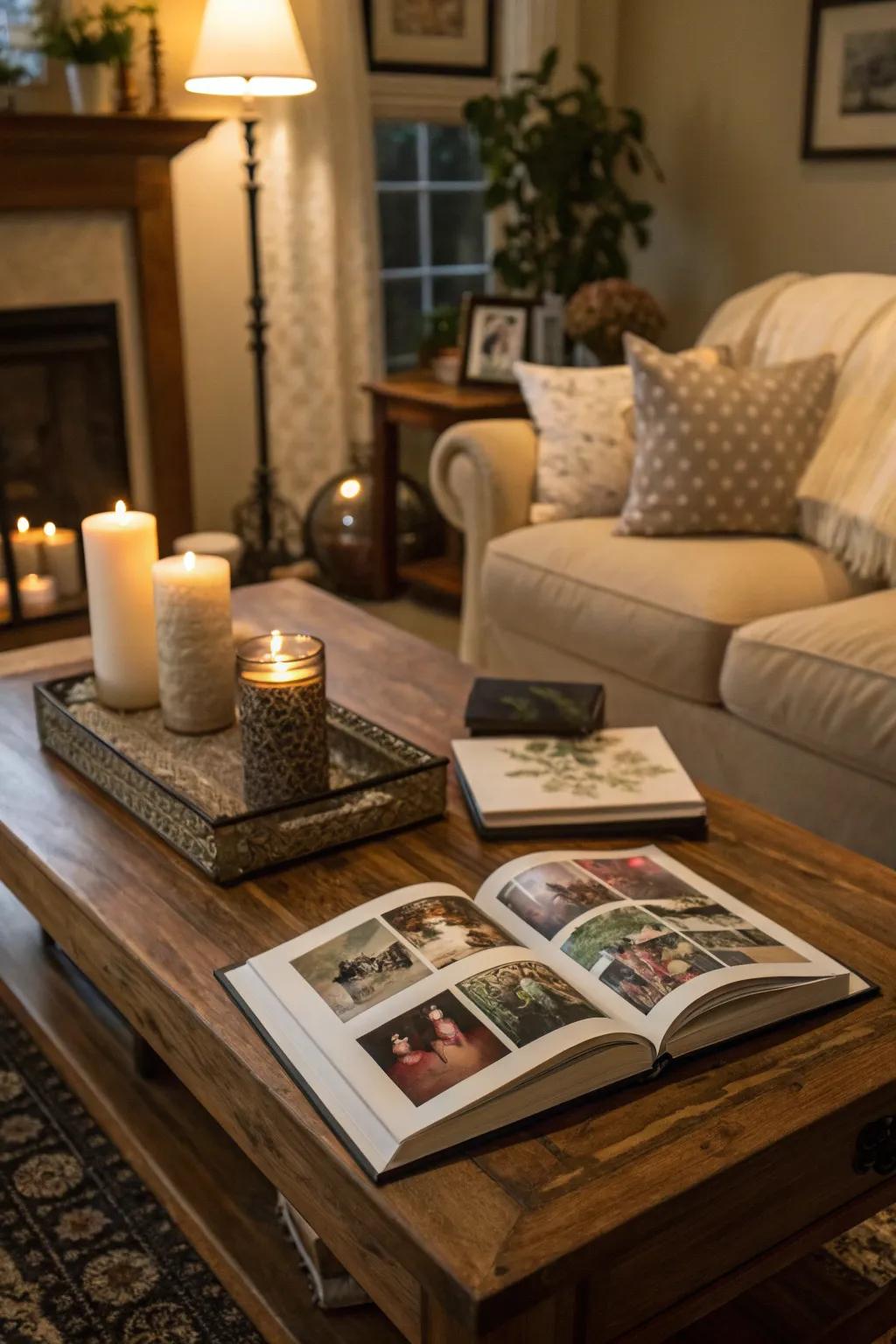 A personalized photo album filled with cherished memories.