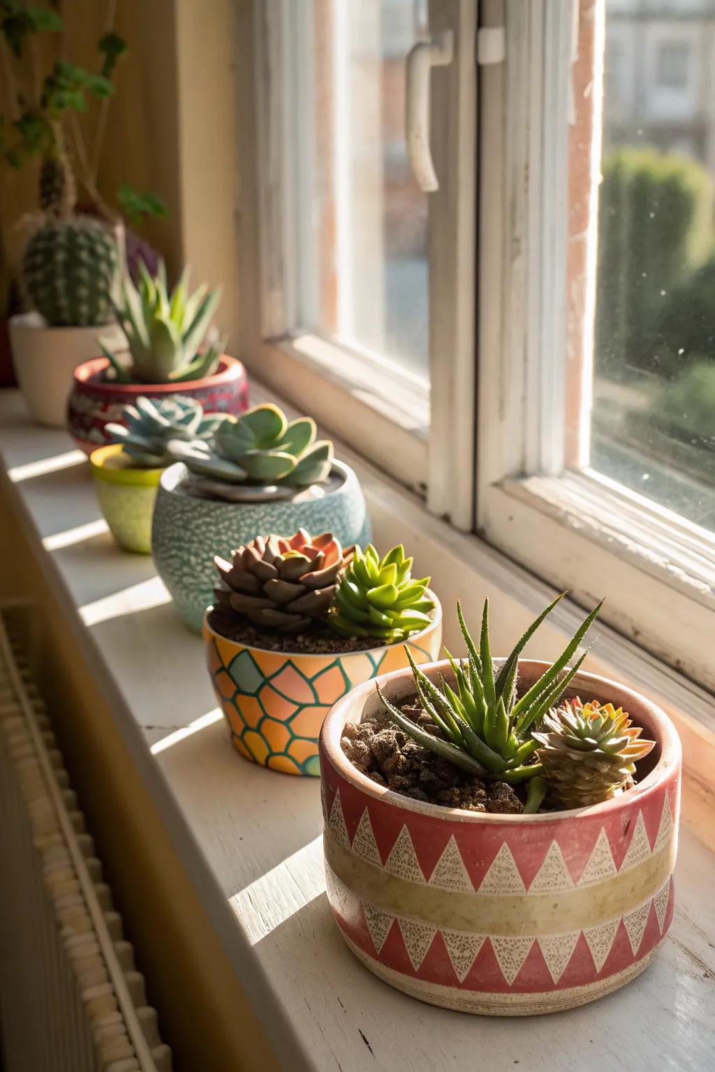 Mini succulents that brighten up any corner of the home.