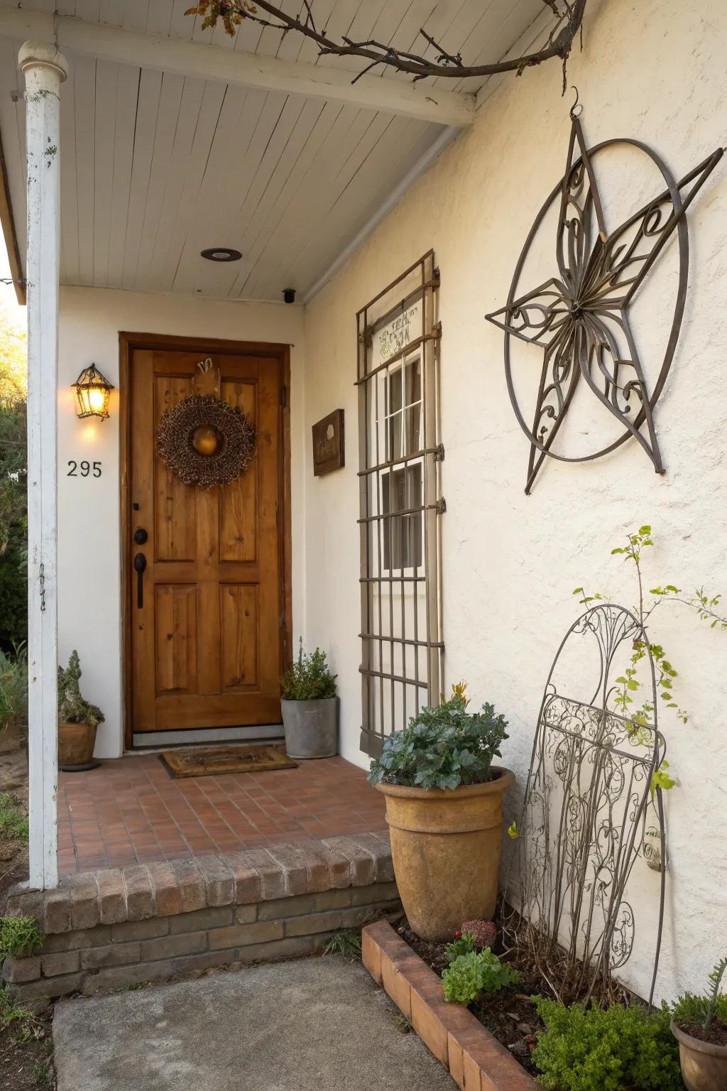 Infuse personality with unexpected art pieces.