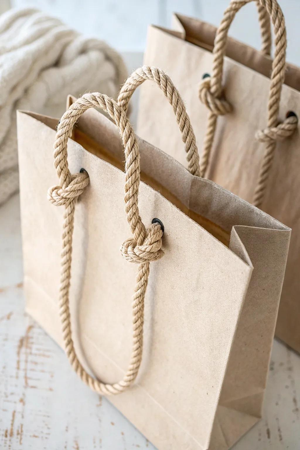 Elevate your gift-giving with these charming nautical twine handles.