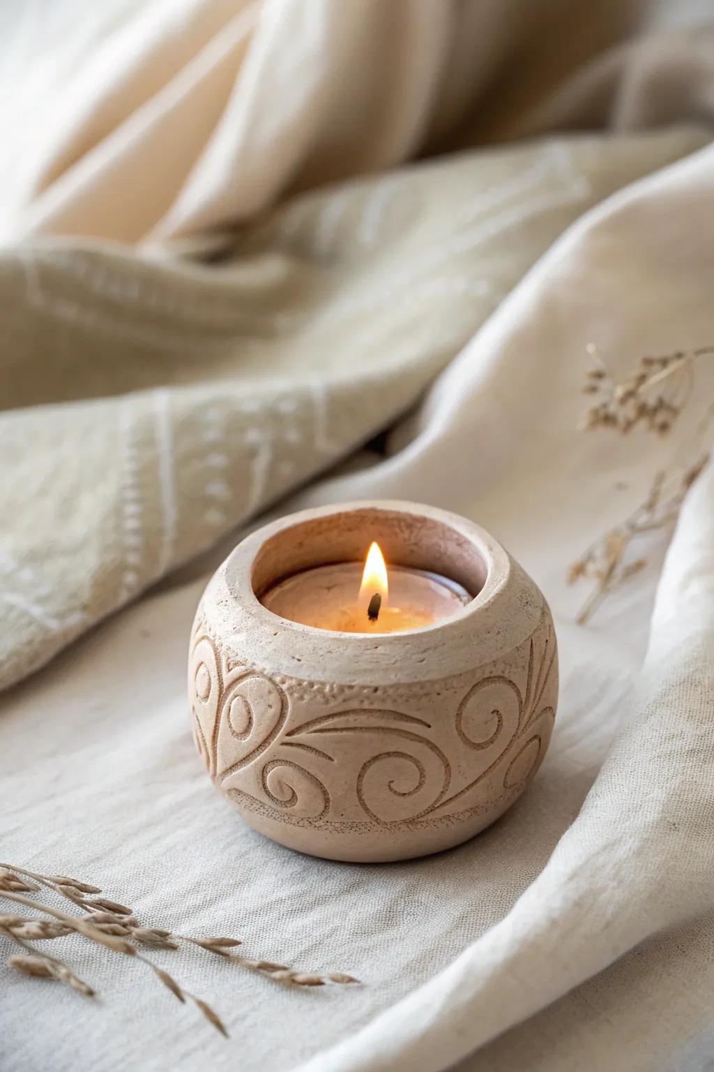 Illuminate your space with the cozy charm of handcrafted mini candle holders.