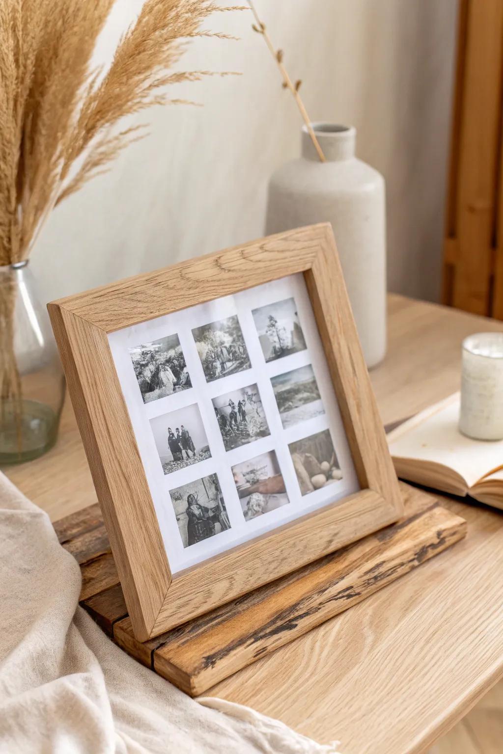 Capture and cherish your shared moments with a beautifully crafted photo collage frameâa perfect DIY gift for her that celebrates your shared memories.