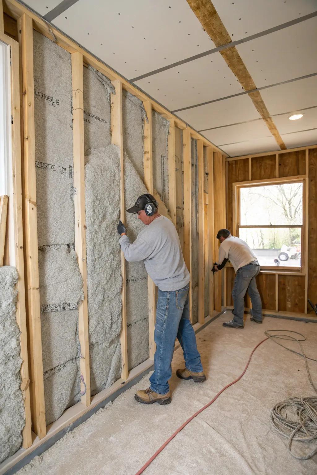 Cellulose insulation: eco-friendly and effective.