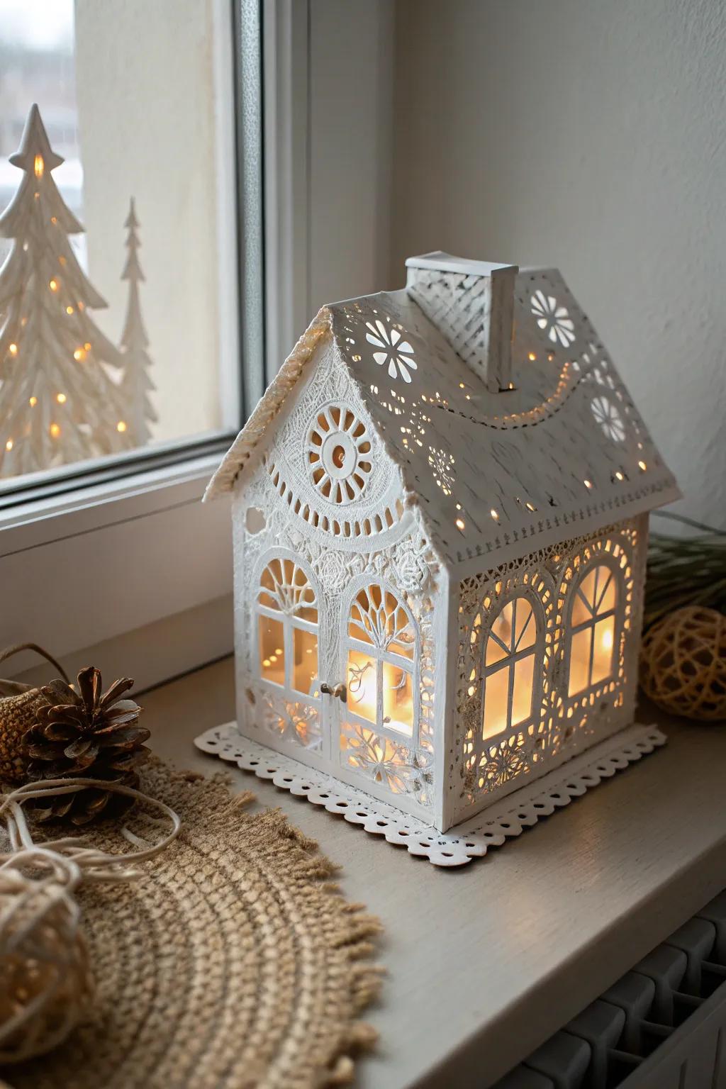 Illuminate your holiday spirit with this charming paper gingerbread houseâcrafted for a cozy, minimalist Christmas vibe.